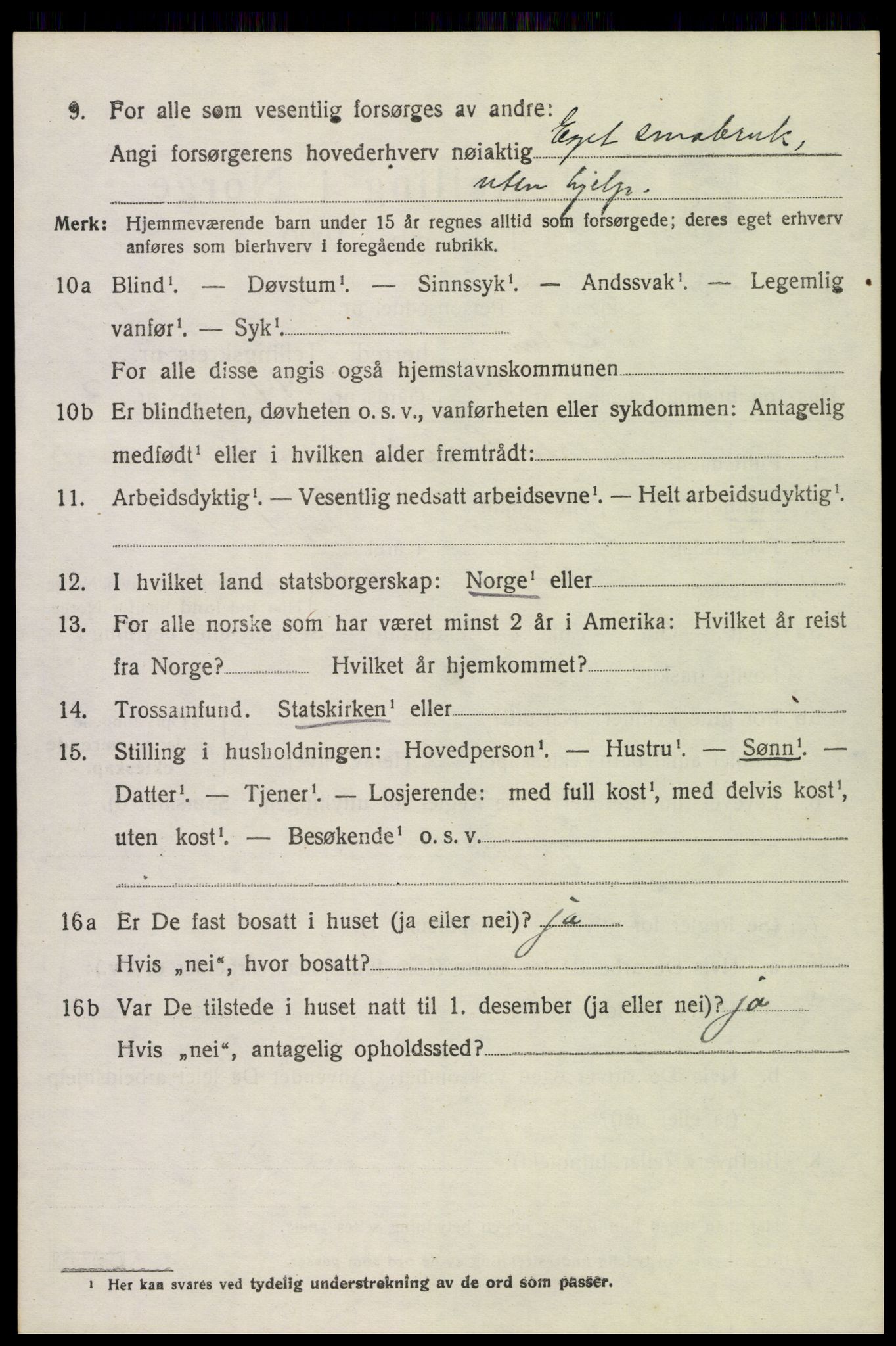 SAH, 1920 census for Løten, 1920, p. 14216