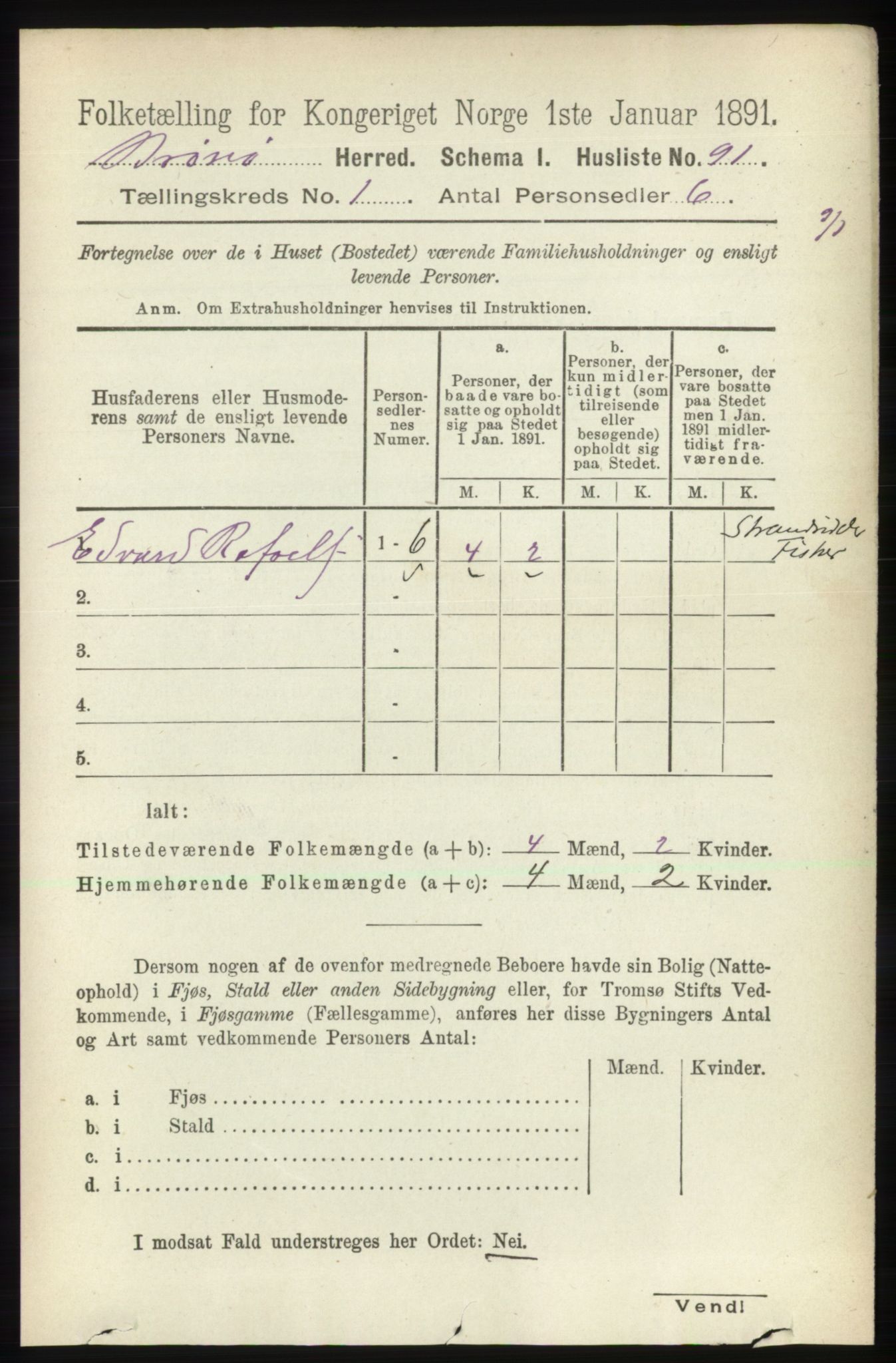 RA, 1891 census for 1814 Brønnøy, 1891, p. 123