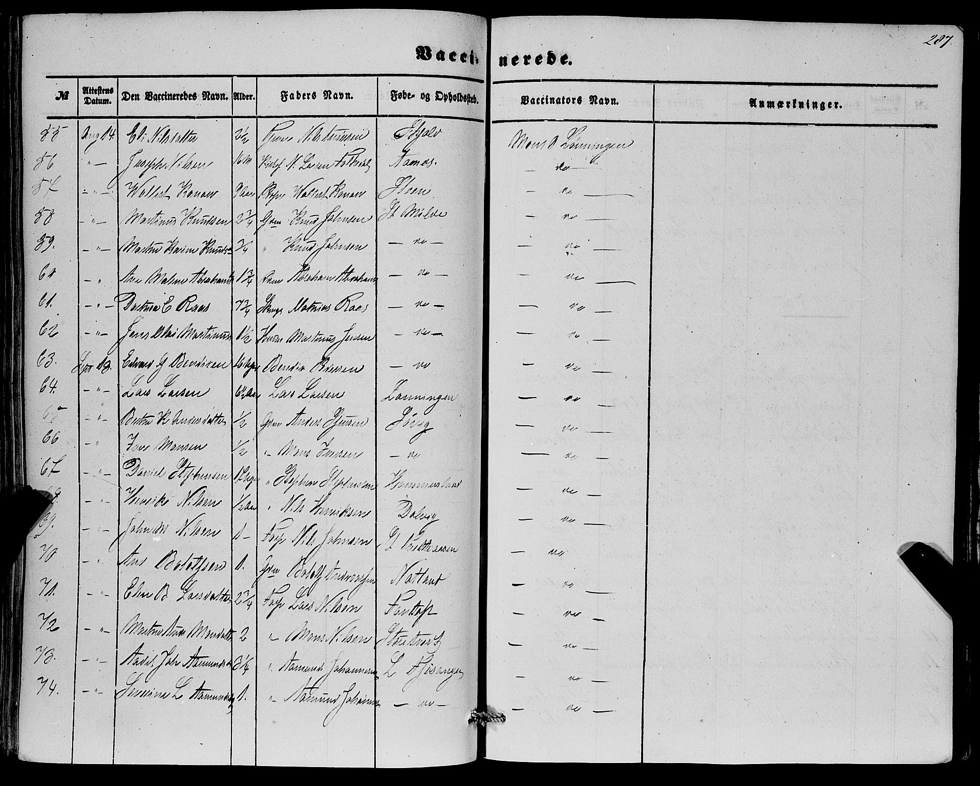 Fana Sokneprestembete, AV/SAB-A-75101/H/Haa/Haaa/L0011: Parish register (official) no. A 11, 1851-1862, p. 287