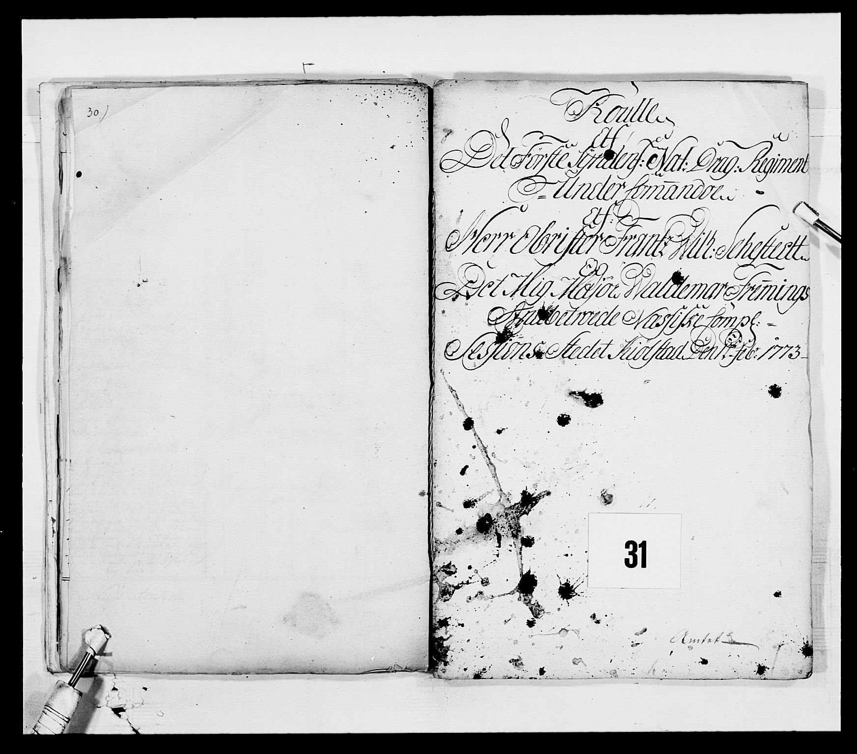 Generalitets- og kommissariatskollegiet, Det kongelige norske kommissariatskollegium, AV/RA-EA-5420/E/Eh/L0003: 1. Sønnafjelske dragonregiment, 1767-1812, p. 452