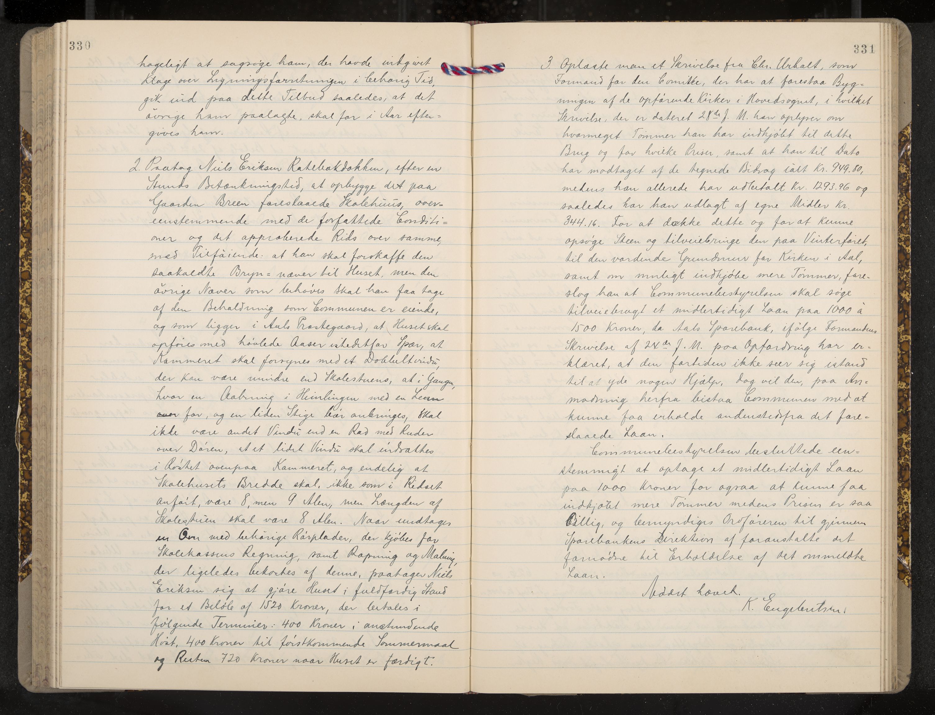 Ål formannskap og sentraladministrasjon, IKAK/0619021/A/Aa/L0003: Utskrift av møtebok, 1864-1880, p. 330-331