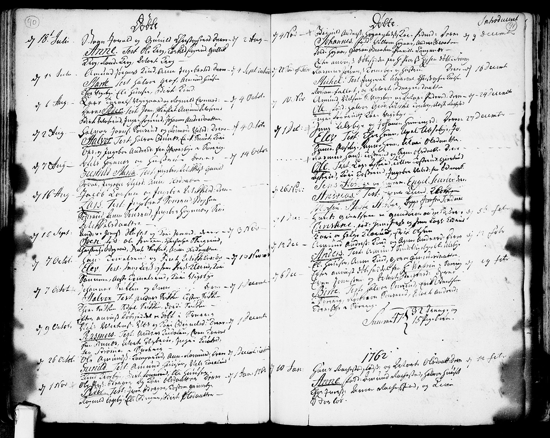 Rødenes prestekontor Kirkebøker, SAO/A-2005/F/Fa/L0002: Parish register (official) no. I 2, 1733-1776, p. 90-91