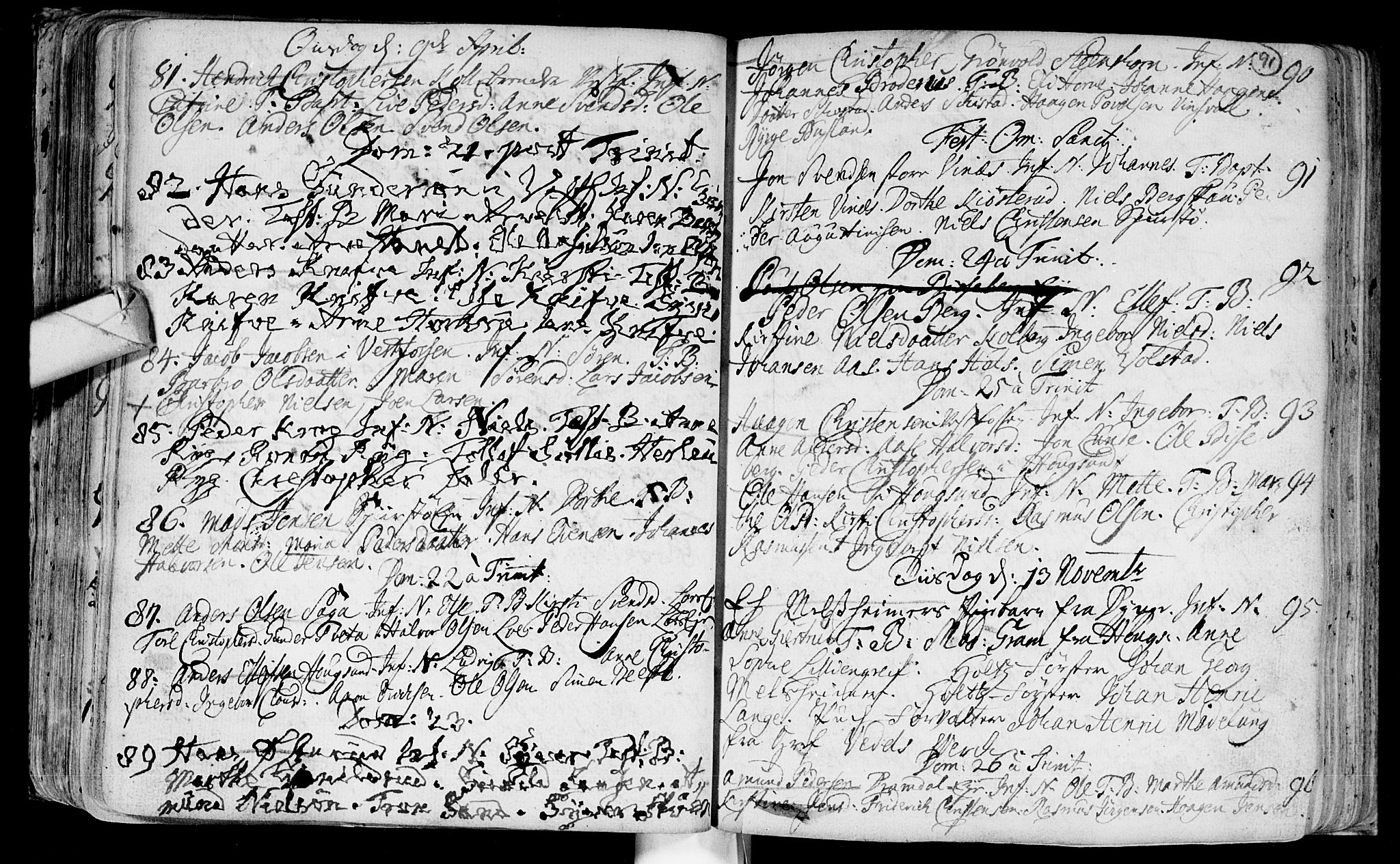 Eiker kirkebøker, AV/SAKO-A-4/F/Fa/L0003: Parish register (official) no. I 3, 1724-1753, p. 91