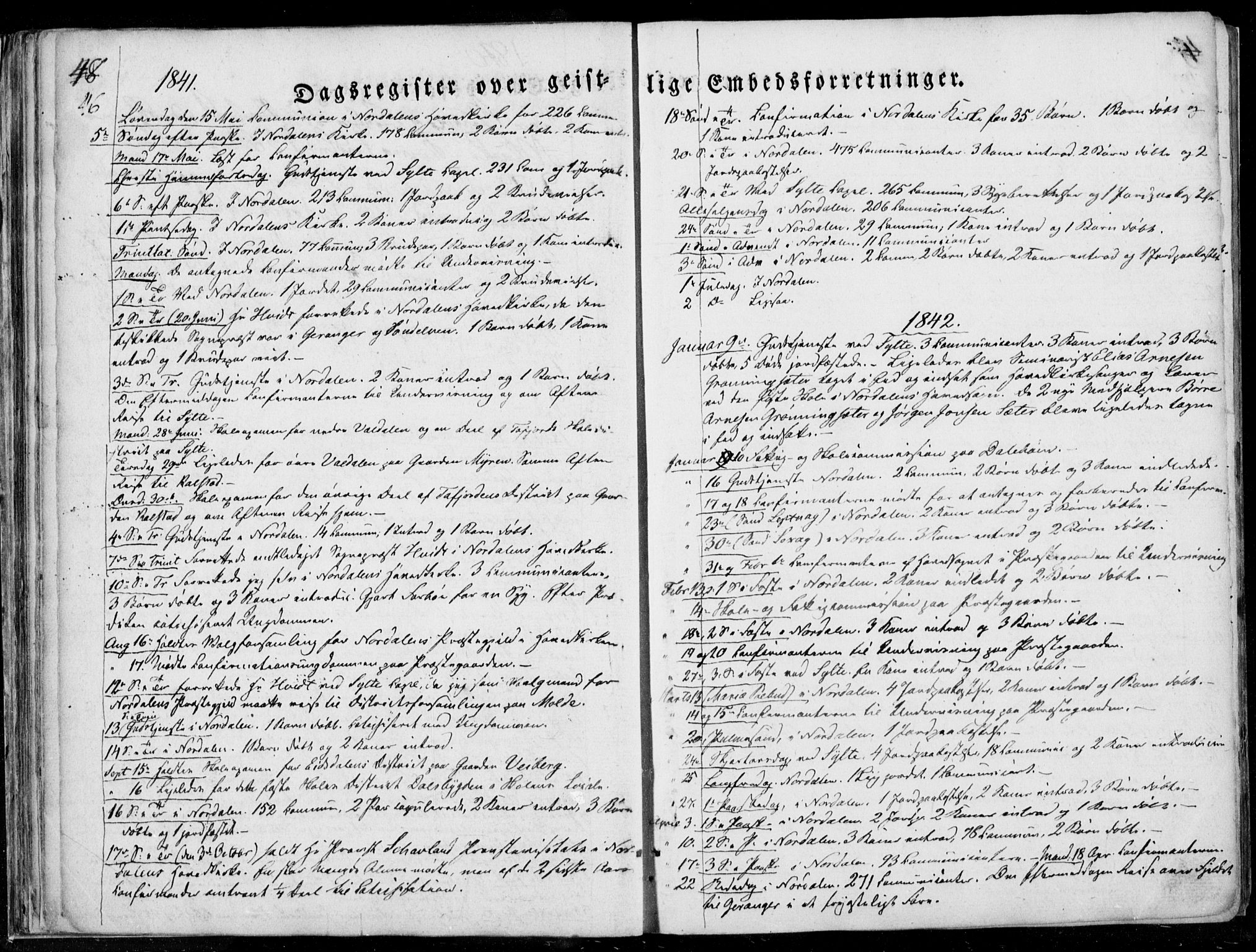 Ministerialprotokoller, klokkerbøker og fødselsregistre - Møre og Romsdal, SAT/A-1454/519/L0247: Parish register (official) no. 519A06, 1827-1846, p. 46