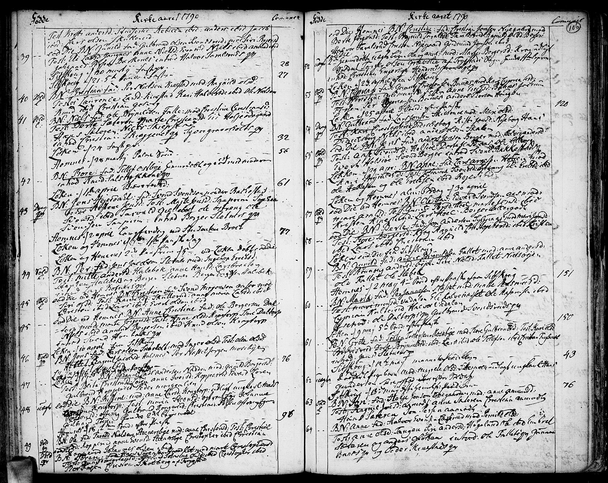 Høland prestekontor Kirkebøker, SAO/A-10346a/F/Fa/L0005: Parish register (official) no. I 5, 1780-1793, p. 106