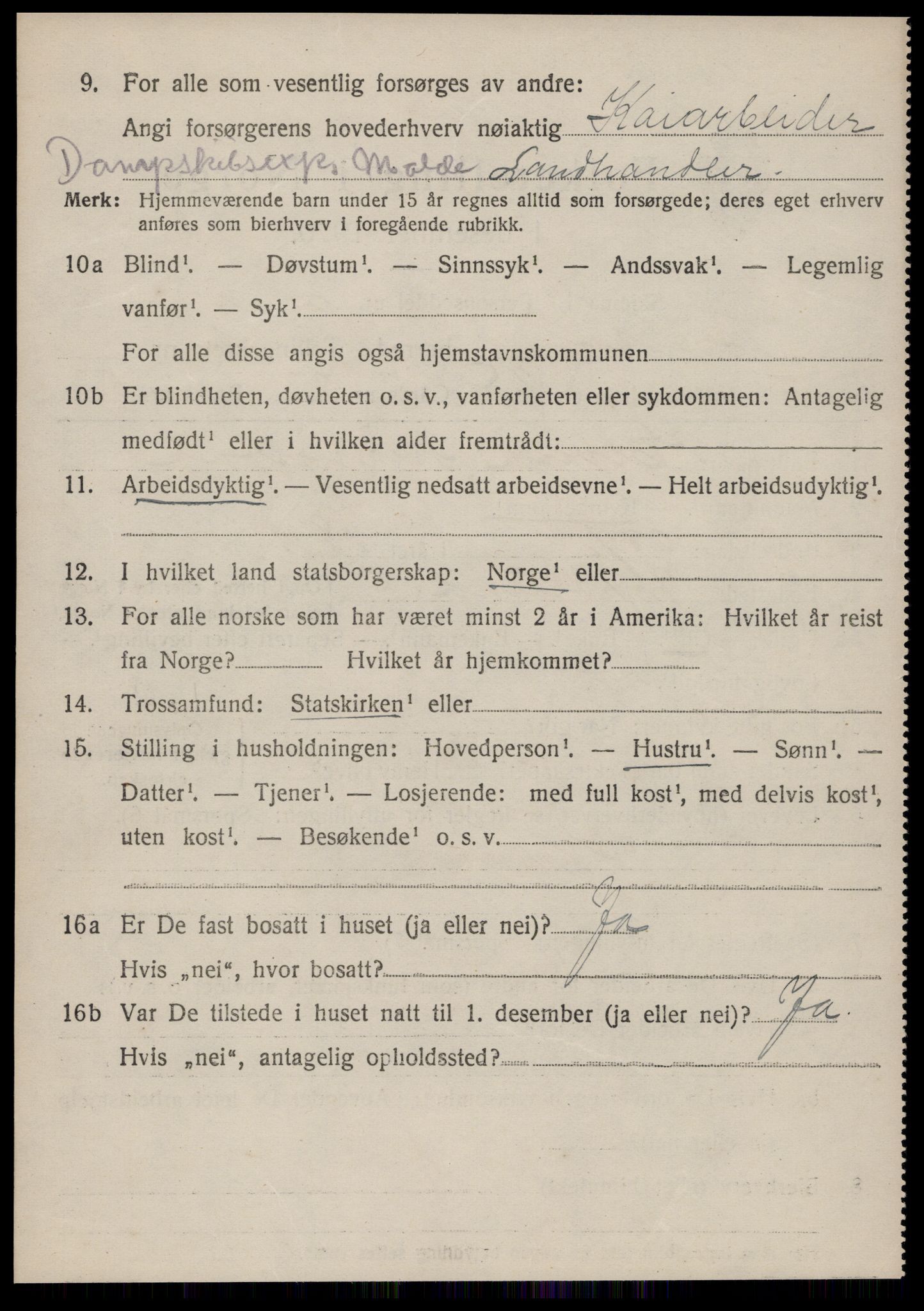 SAT, 1920 census for Bolsøy, 1920, p. 1888