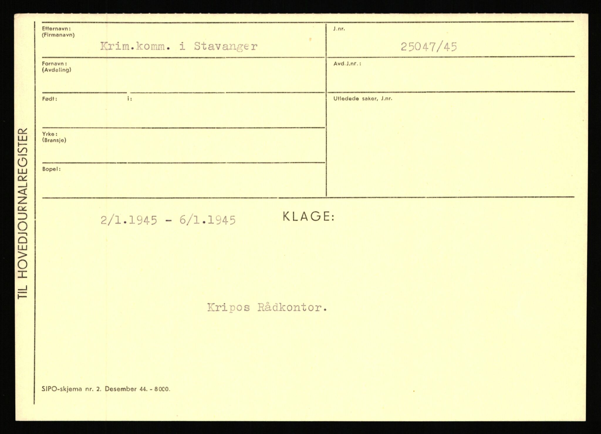 Statspolitiet - Hovedkontoret / Osloavdelingen, AV/RA-S-1329/C/Ca/L0009: Knutsen - Limstrand, 1943-1945, p. 934