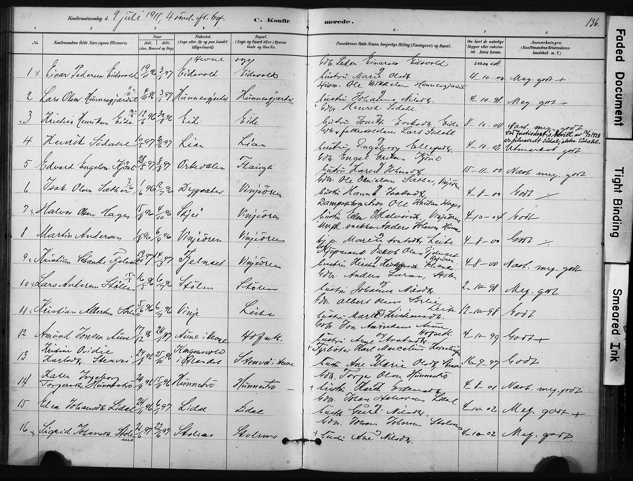 Ministerialprotokoller, klokkerbøker og fødselsregistre - Sør-Trøndelag, AV/SAT-A-1456/631/L0512: Parish register (official) no. 631A01, 1879-1912, p. 136