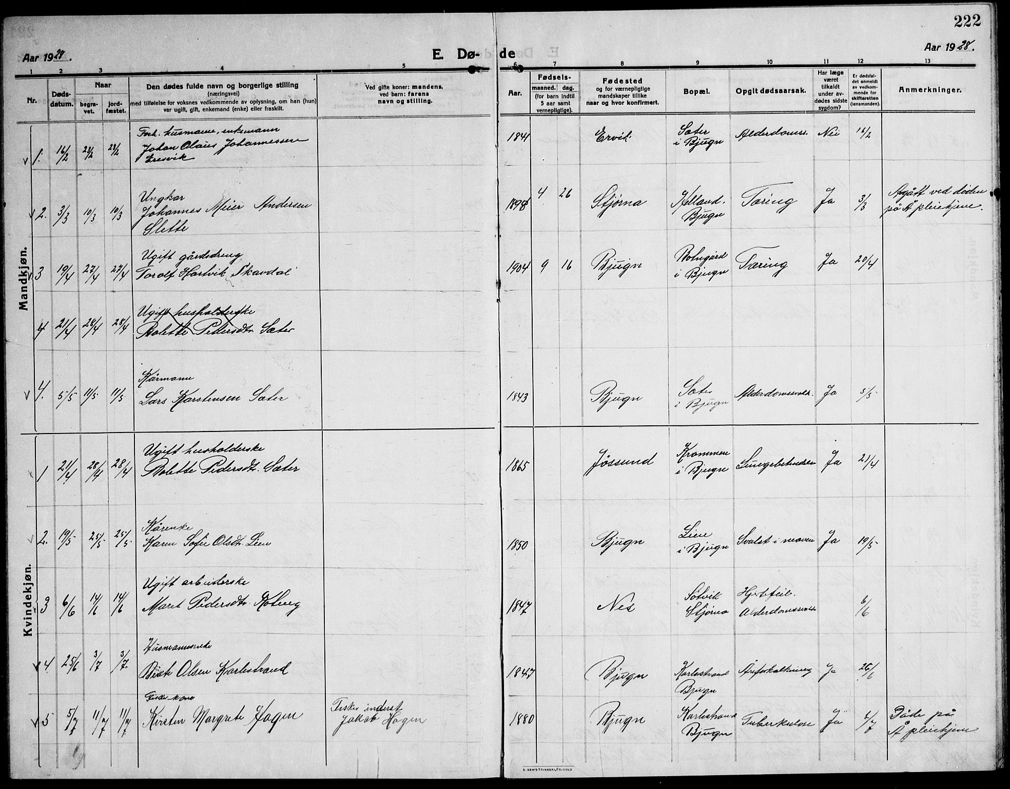 Ministerialprotokoller, klokkerbøker og fødselsregistre - Sør-Trøndelag, SAT/A-1456/651/L0648: Parish register (copy) no. 651C02, 1915-1945, p. 222