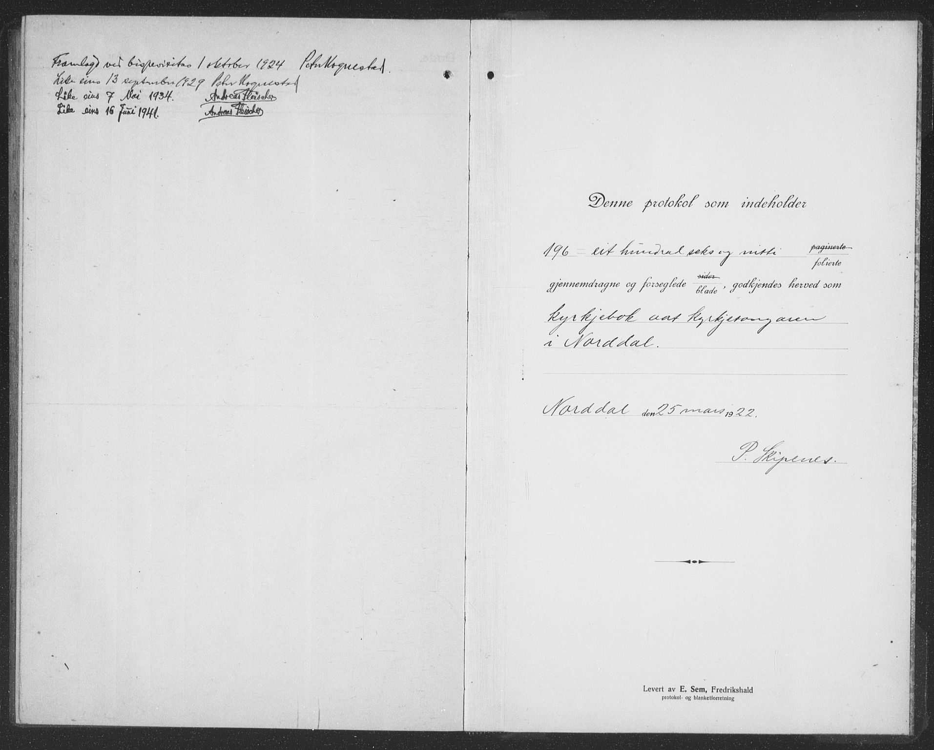 Ministerialprotokoller, klokkerbøker og fødselsregistre - Møre og Romsdal, SAT/A-1454/519/L0266: Parish register (copy) no. 519C07, 1921-1939