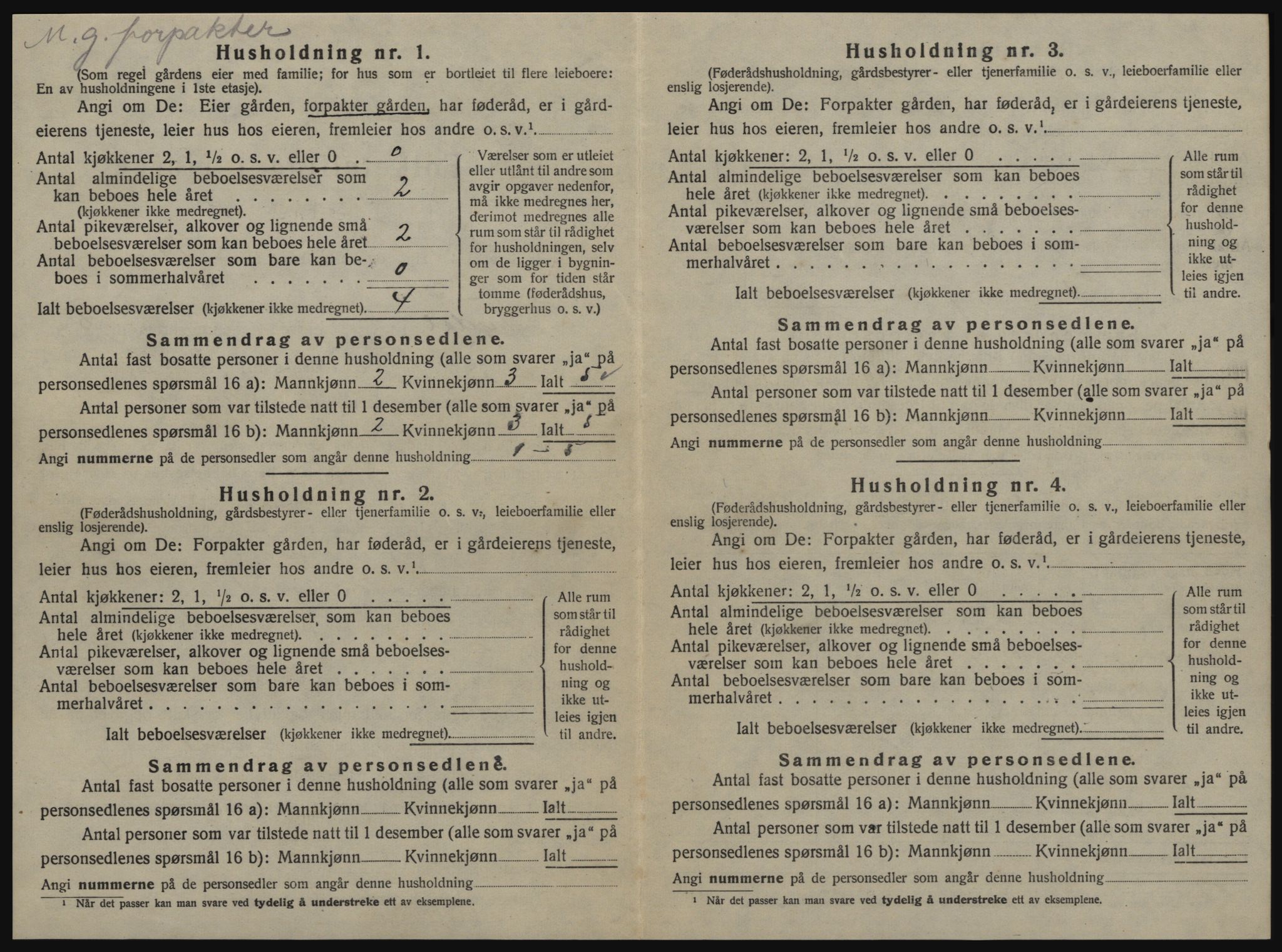 SAT, 1920 census for Tydal, 1920, p. 306