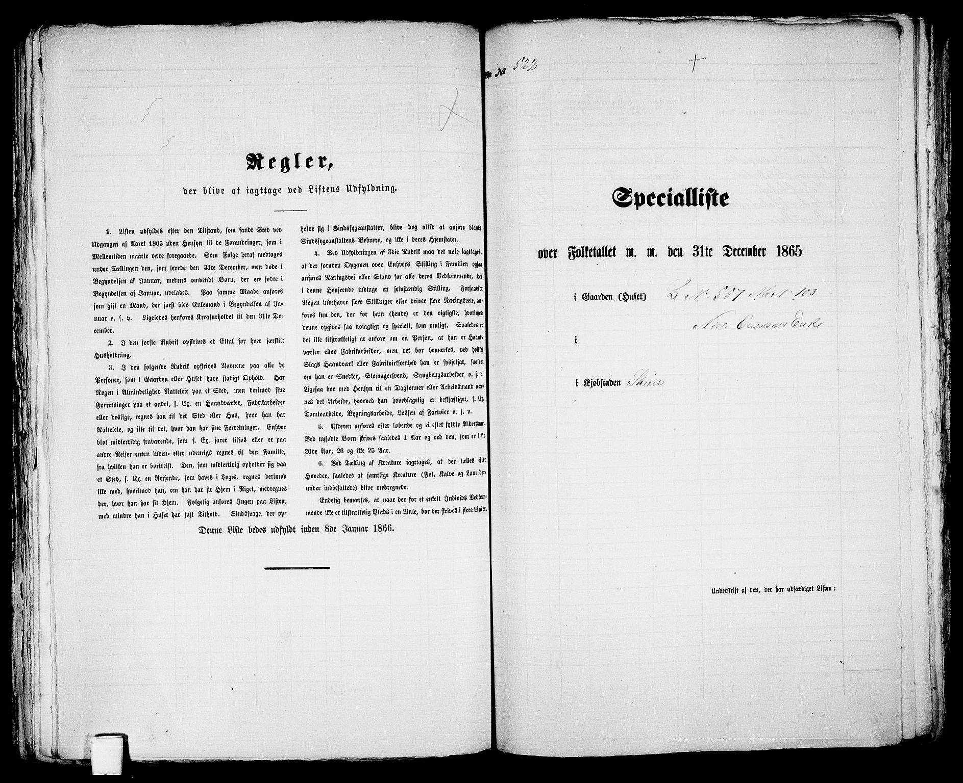 RA, 1865 census for Skien, 1865, p. 1069