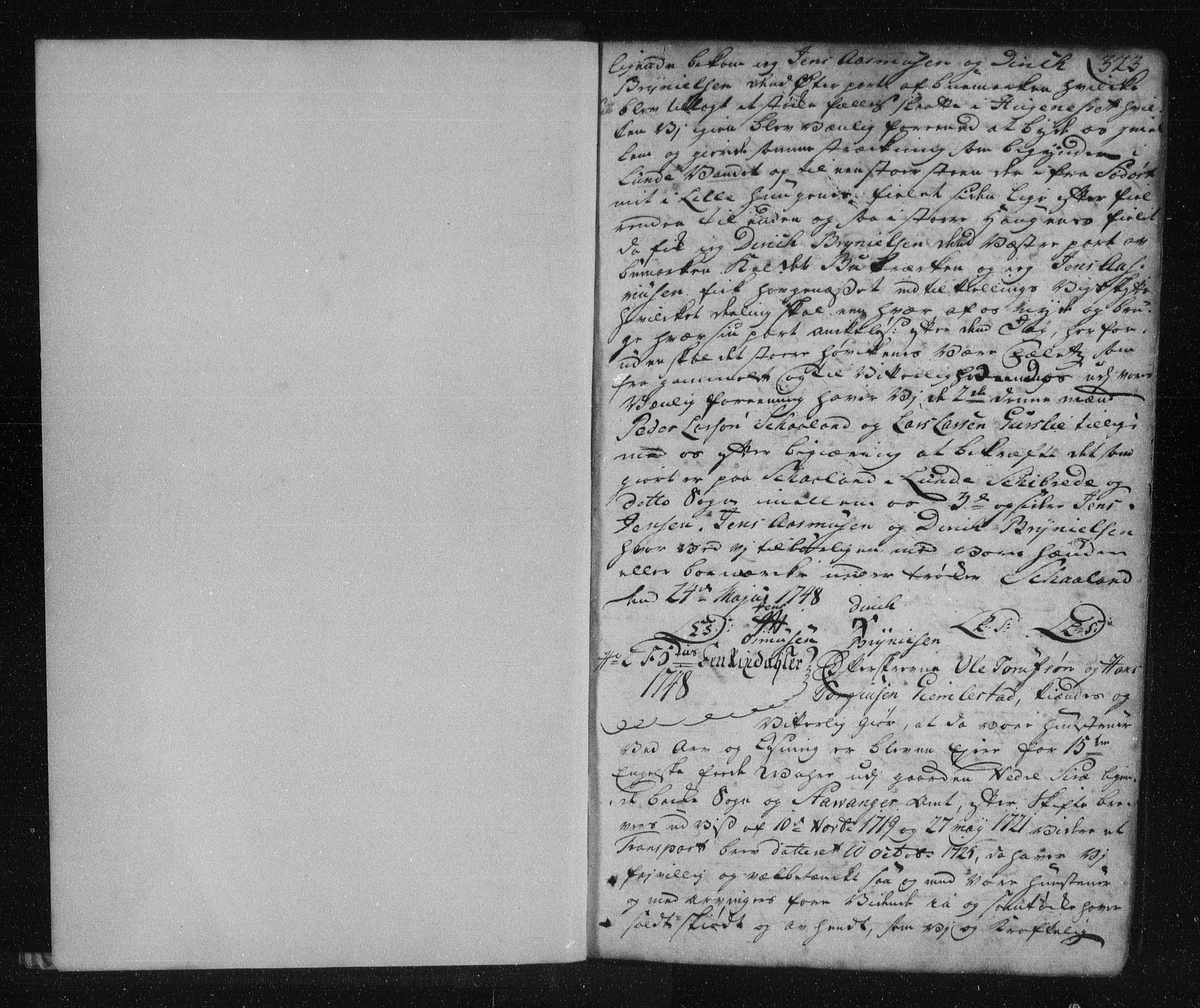Jæren og Dalane sorenskriveri, SAST/A-100306/4/41/41B/L0004: Mortgage book no. 3b, 1749-1761, p. 323