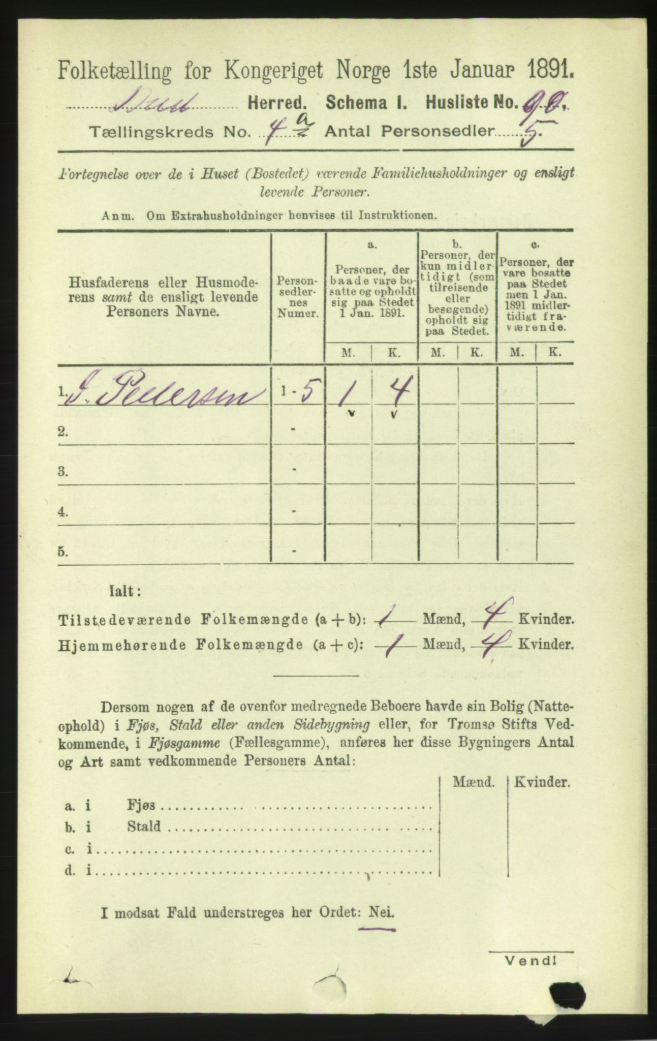 RA, 1891 census for 1549 Bud, 1891, p. 2154