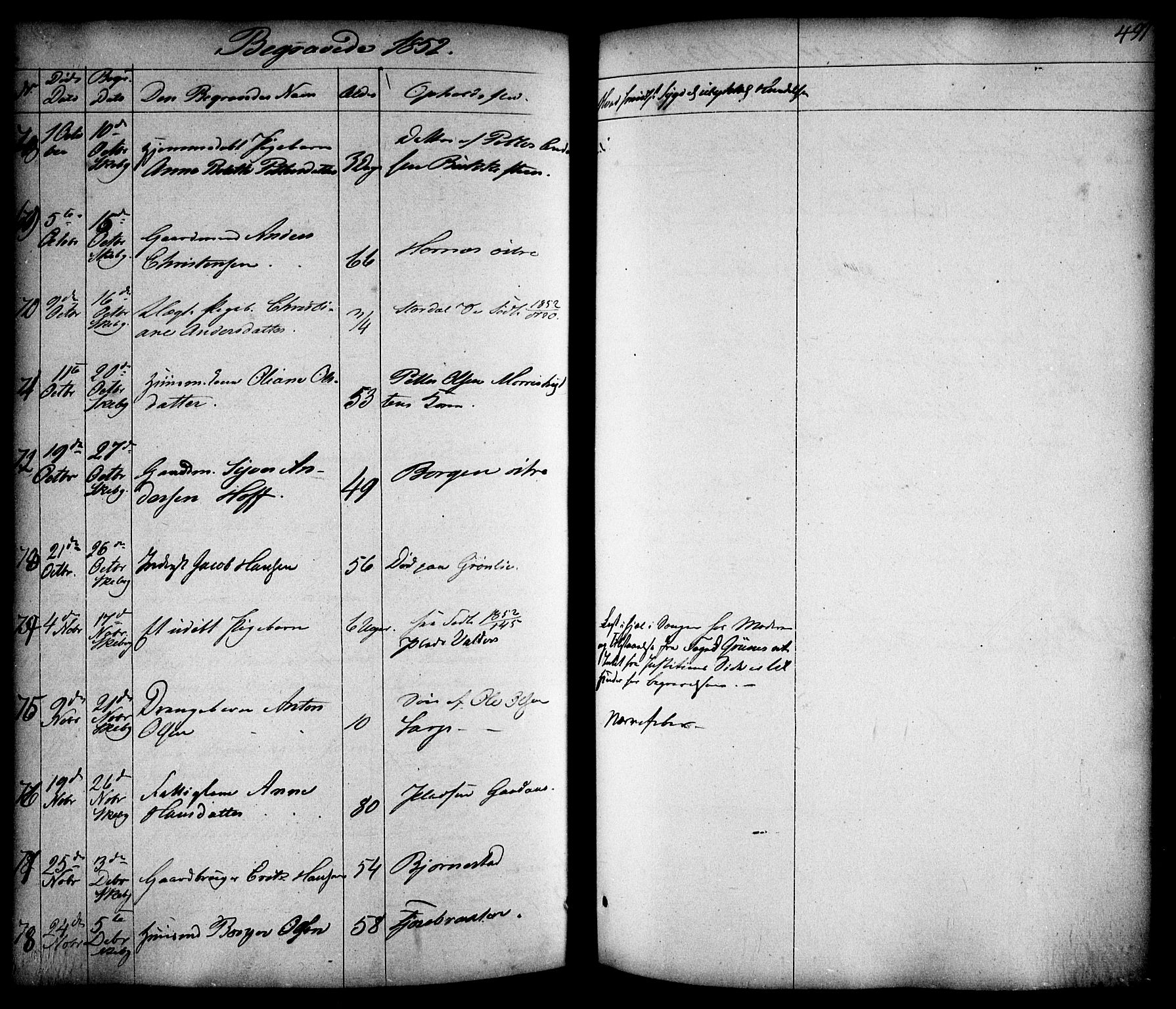 Skjeberg prestekontor Kirkebøker, AV/SAO-A-10923/F/Fa/L0006: Parish register (official) no. I 6, 1846-1858, p. 497