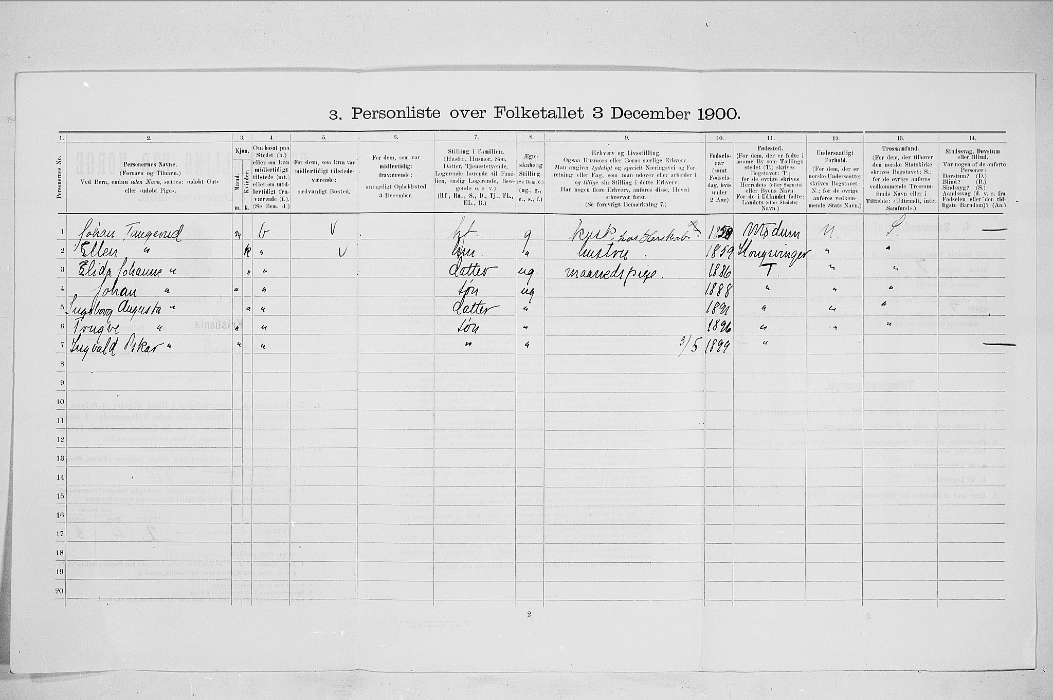 SAO, 1900 census for Kristiania, 1900, p. 41582