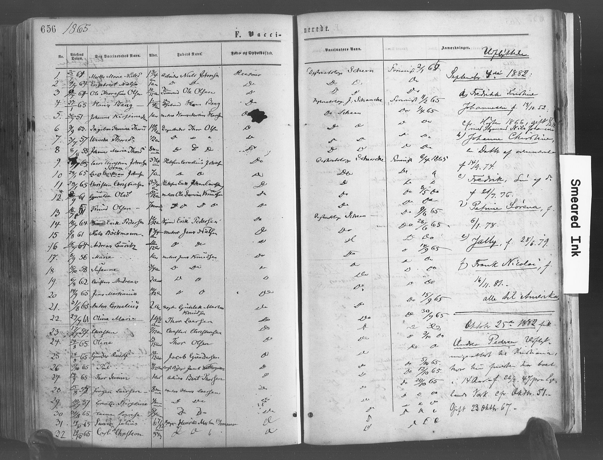 Risør sokneprestkontor, SAK/1111-0035/F/Fa/L0004: Parish register (official) no. A 4, 1865-1882, p. 656