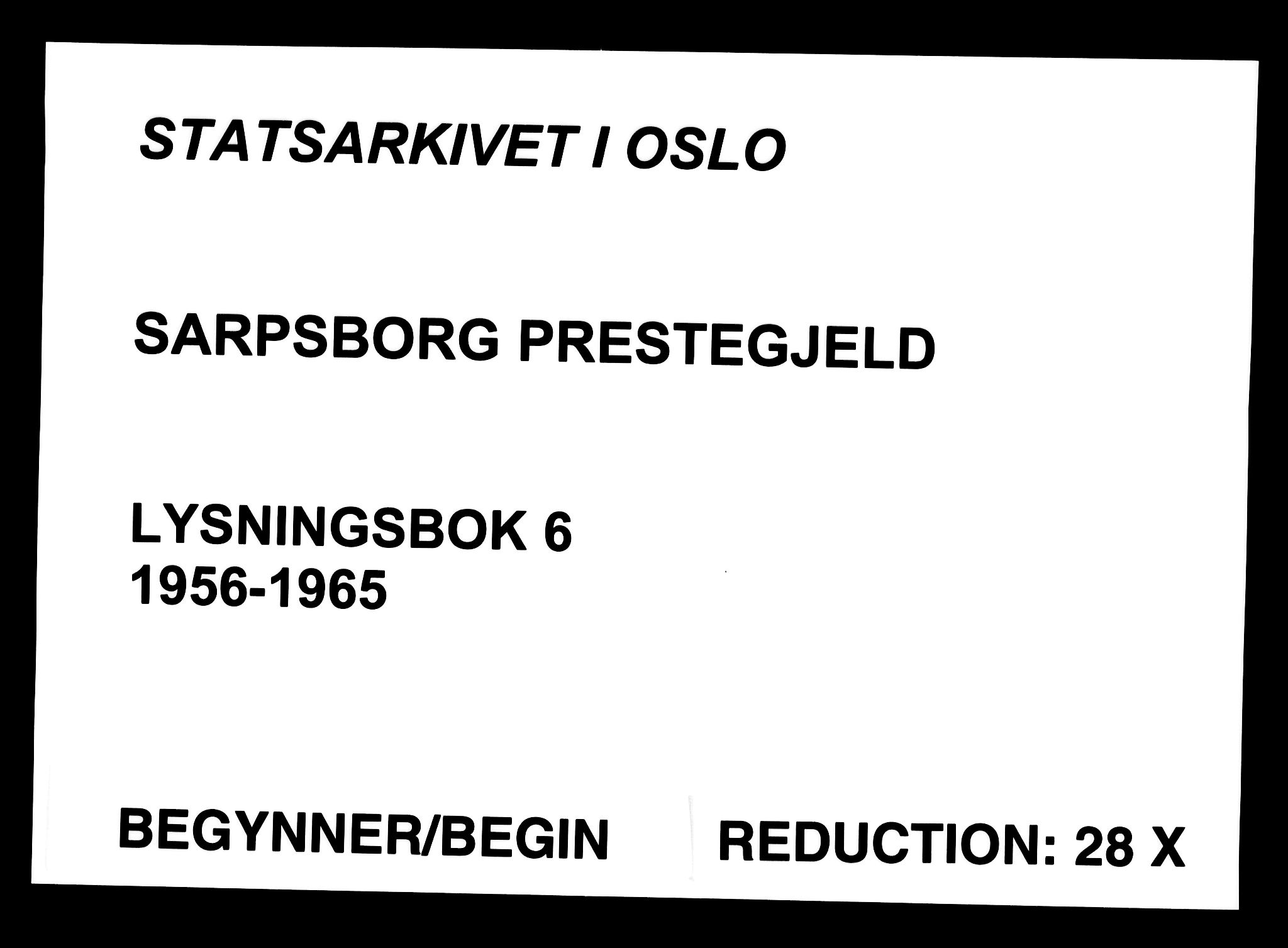 Sarpsborg prestekontor Kirkebøker, SAO/A-2006/H/Ha/L0006: Banns register no. 6, 1956-1965
