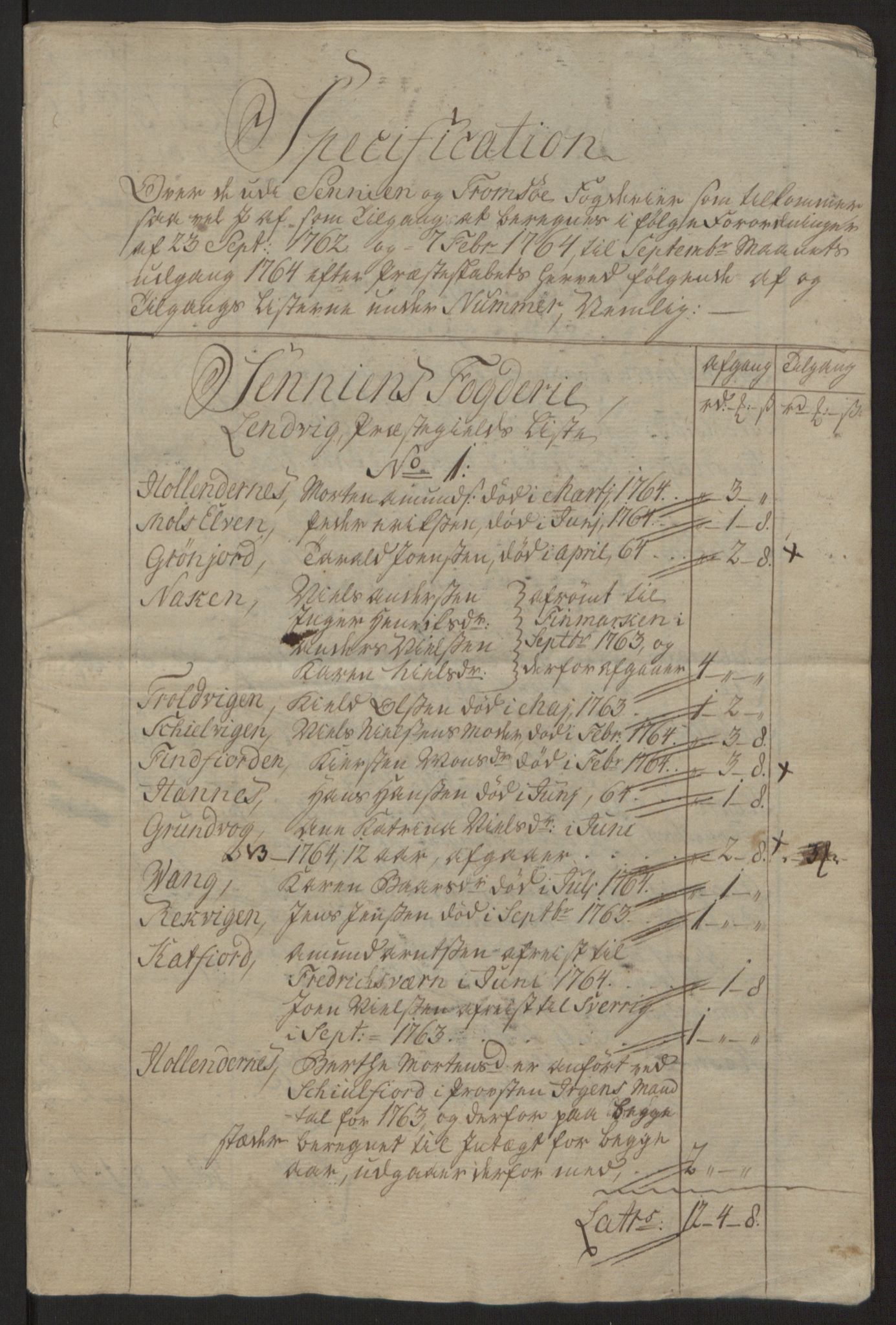 Rentekammeret inntil 1814, Reviderte regnskaper, Fogderegnskap, RA/EA-4092/R68/L4845: Ekstraskatten Senja og Troms, 1762-1765, p. 433