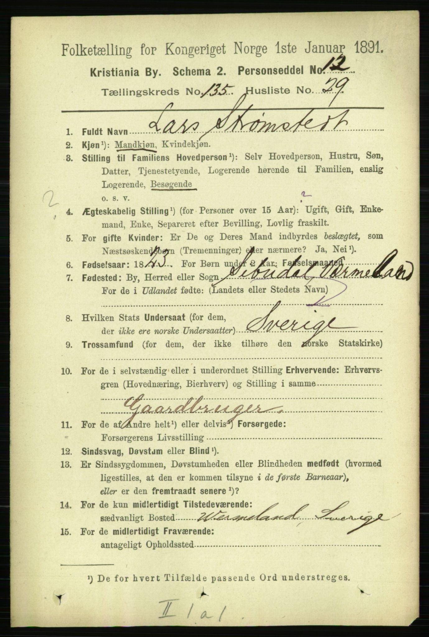 RA, 1891 census for 0301 Kristiania, 1891, p. 74913