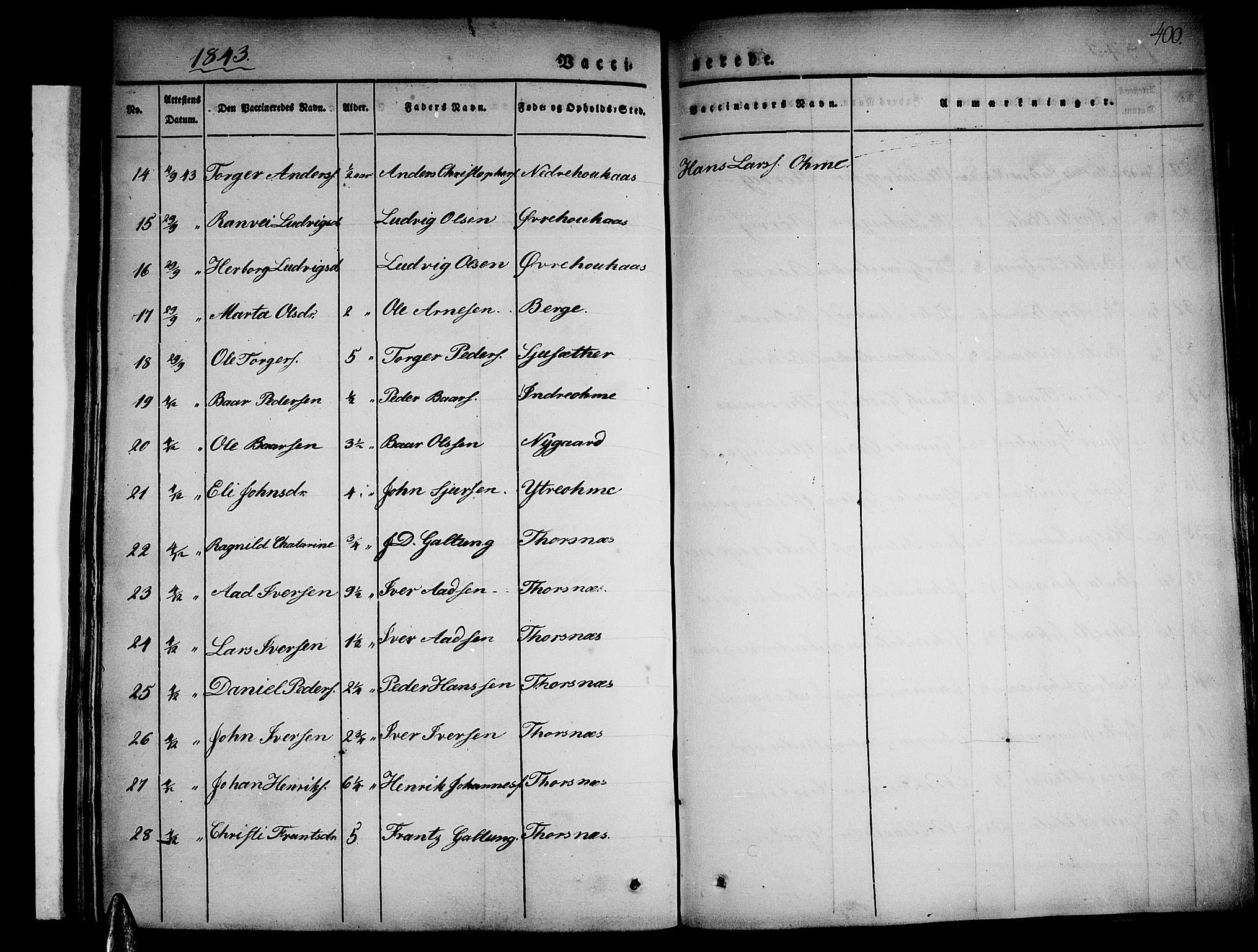 Strandebarm sokneprestembete, AV/SAB-A-78401/H/Haa: Parish register (official) no. A 6, 1826-1843, p. 400