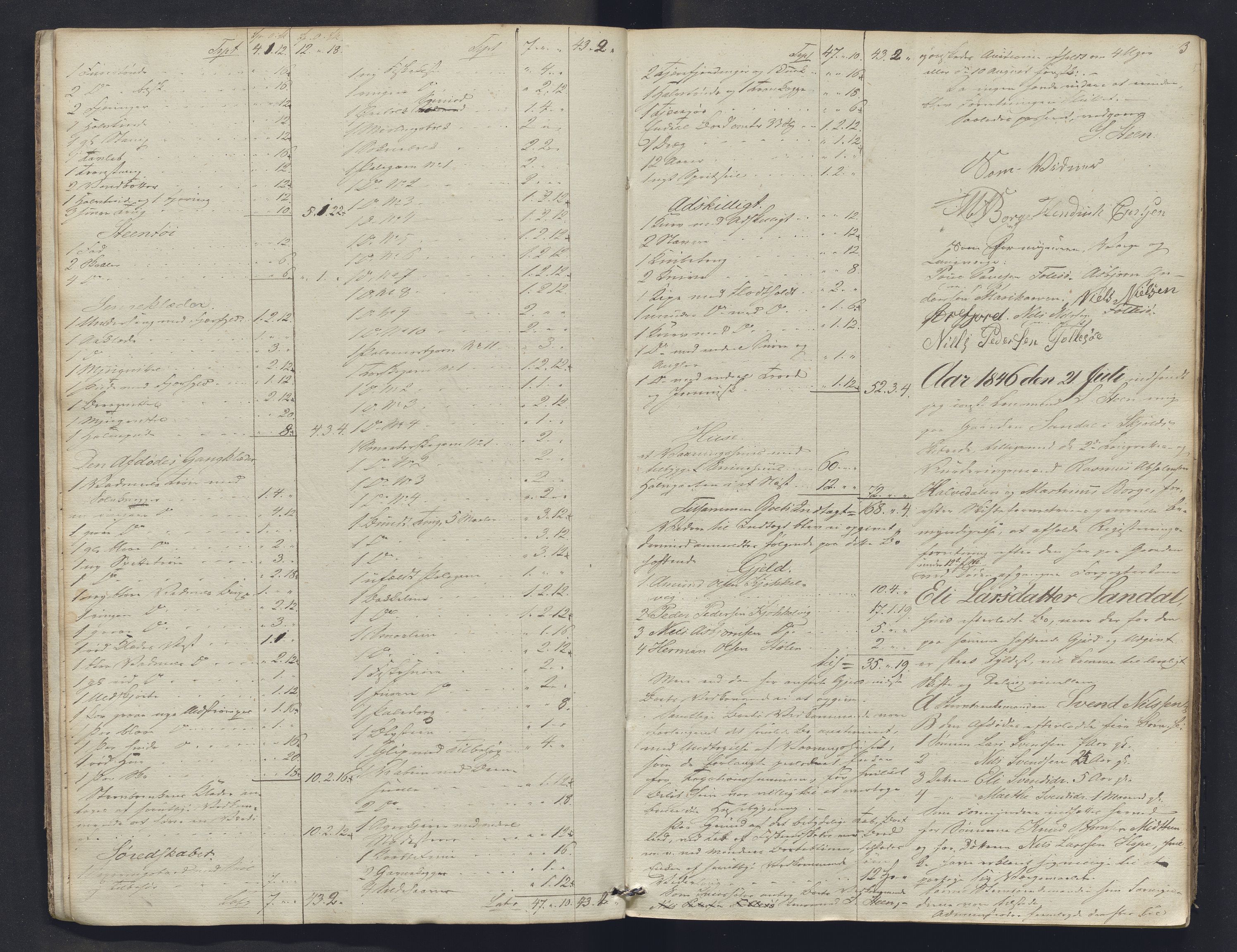 Nordhordland sorenskrivar, AV/SAB-A-2901/1/H/Hb/L0024: Registreringsprotokollar, 1846-1852, p. 3