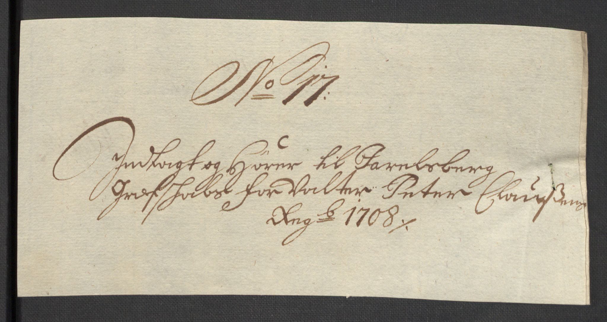 Rentekammeret inntil 1814, Reviderte regnskaper, Fogderegnskap, AV/RA-EA-4092/R32/L1873: Fogderegnskap Jarlsberg grevskap, 1708, p. 164