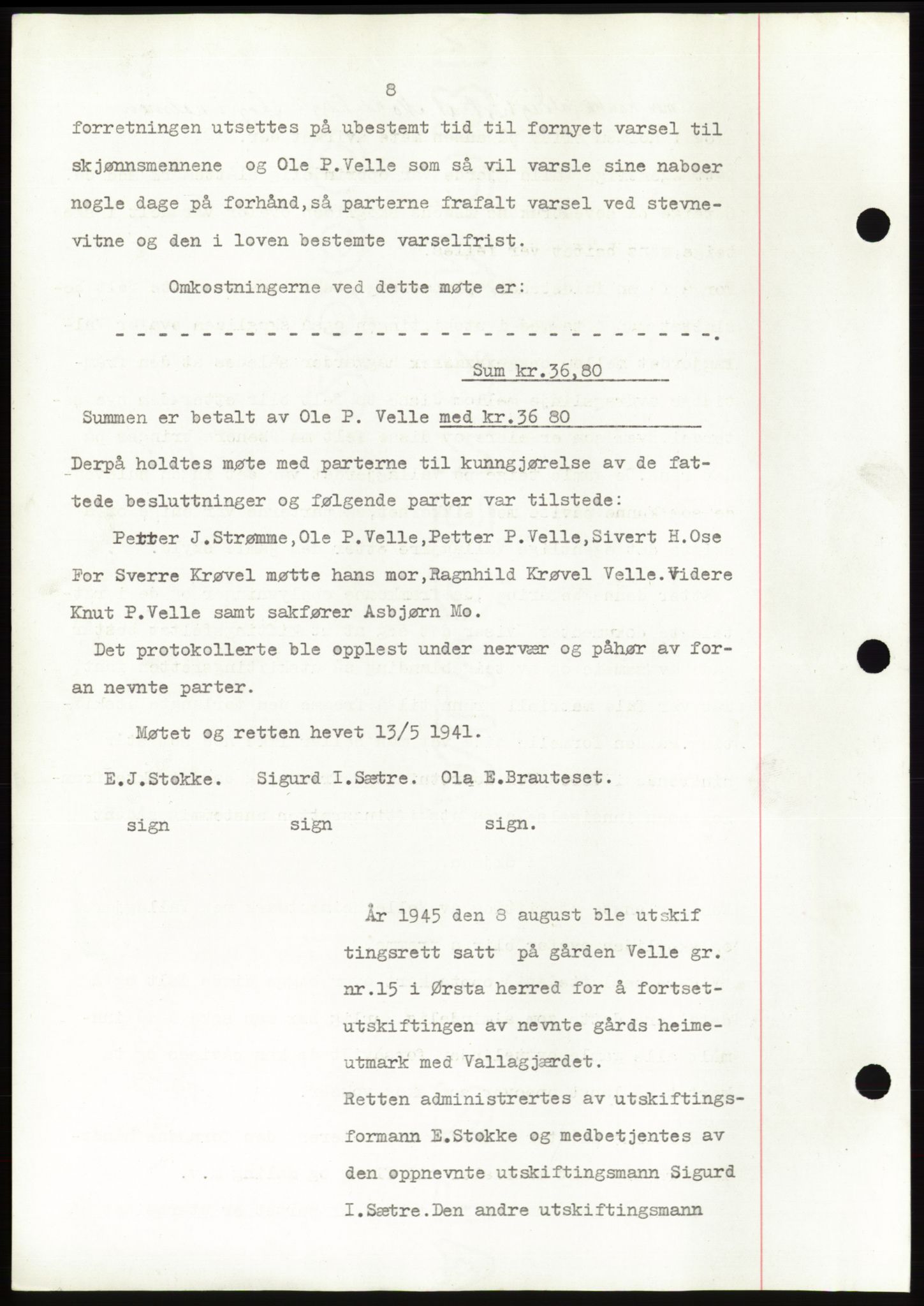 Søre Sunnmøre sorenskriveri, AV/SAT-A-4122/1/2/2C/L0081: Mortgage book no. 7A, 1947-1948, Diary no: : 100/1948