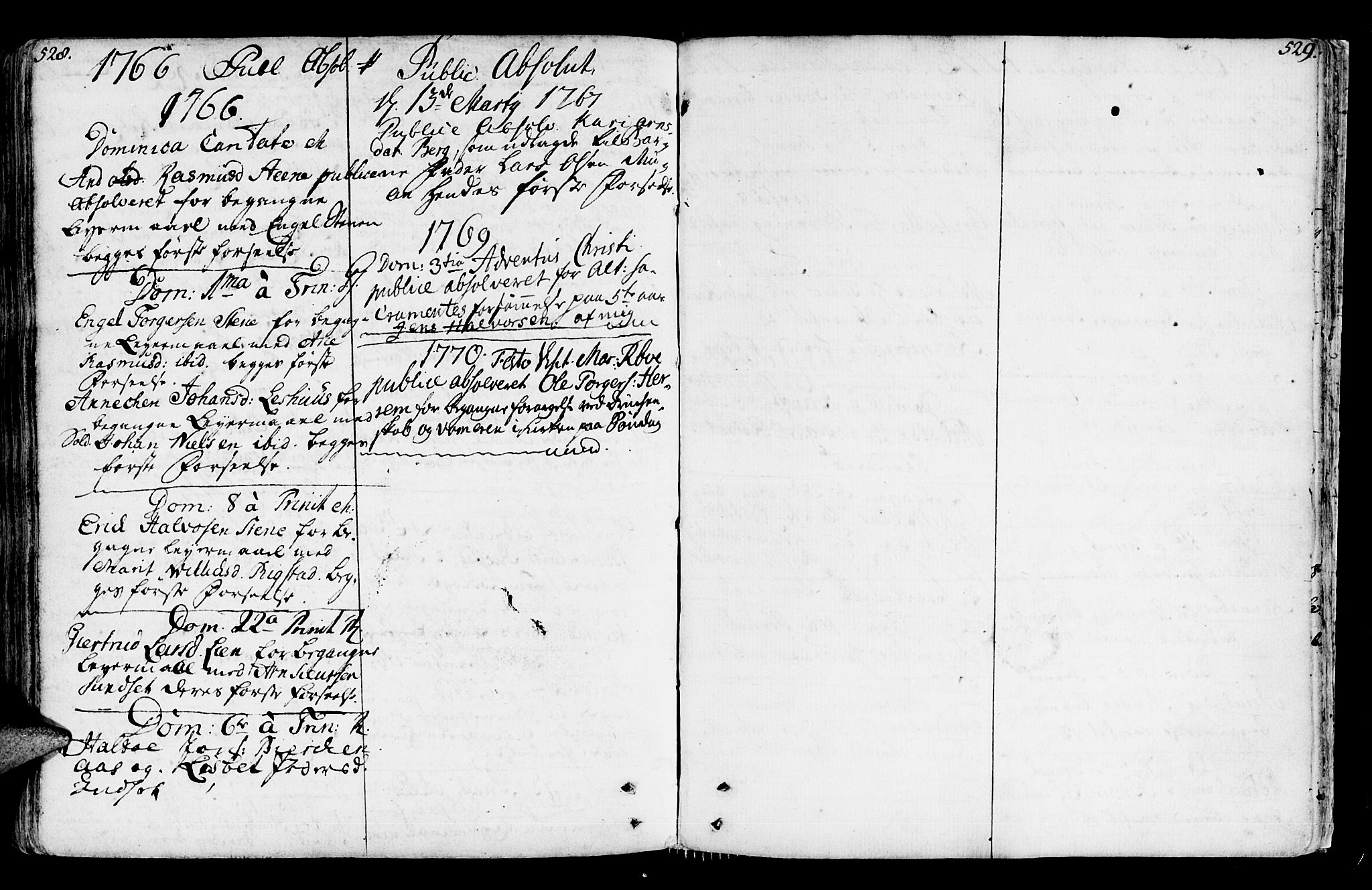 Ministerialprotokoller, klokkerbøker og fødselsregistre - Sør-Trøndelag, SAT/A-1456/672/L0851: Parish register (official) no. 672A04, 1751-1775, p. 528-529