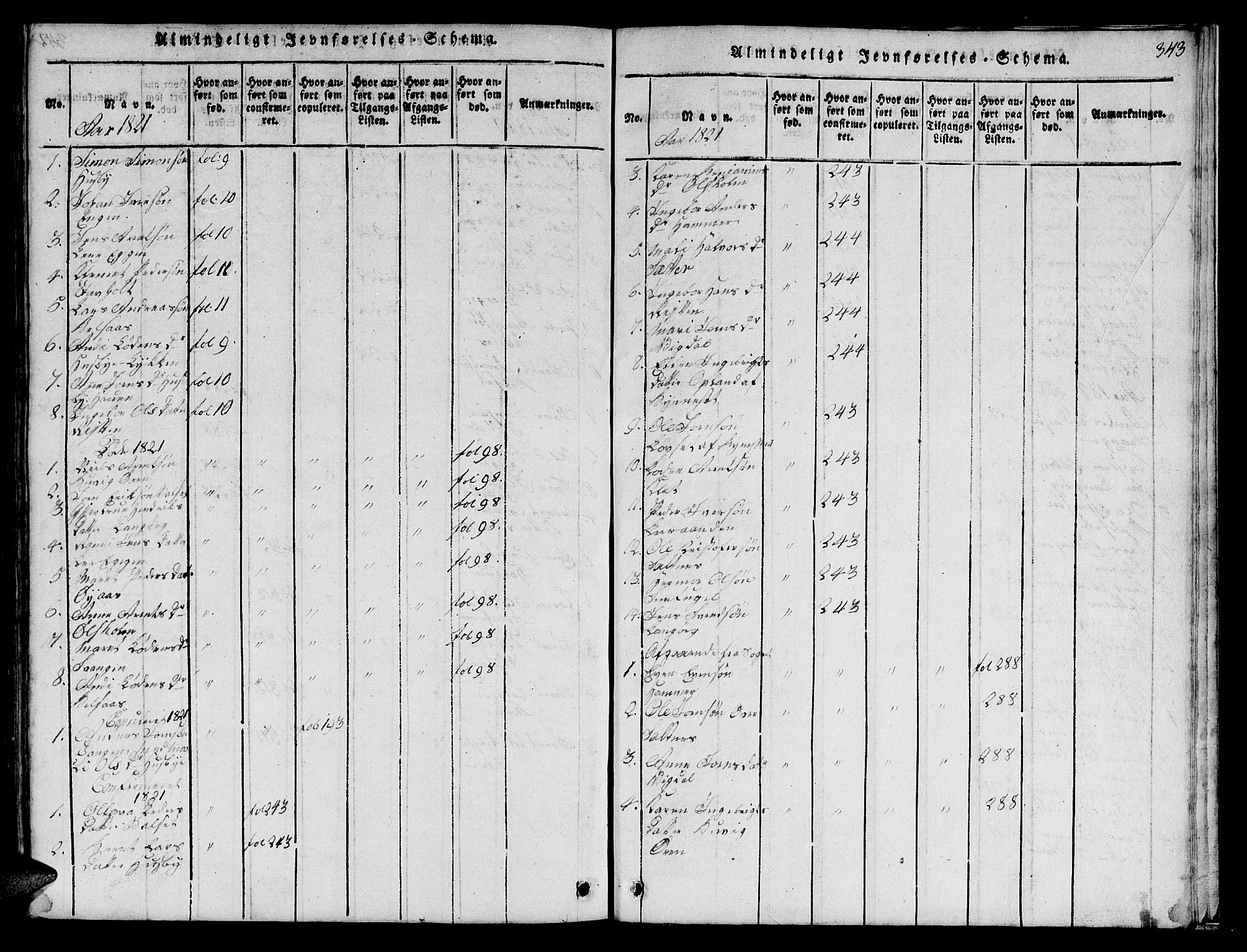 Ministerialprotokoller, klokkerbøker og fødselsregistre - Sør-Trøndelag, SAT/A-1456/666/L0788: Parish register (copy) no. 666C01, 1816-1847, p. 343