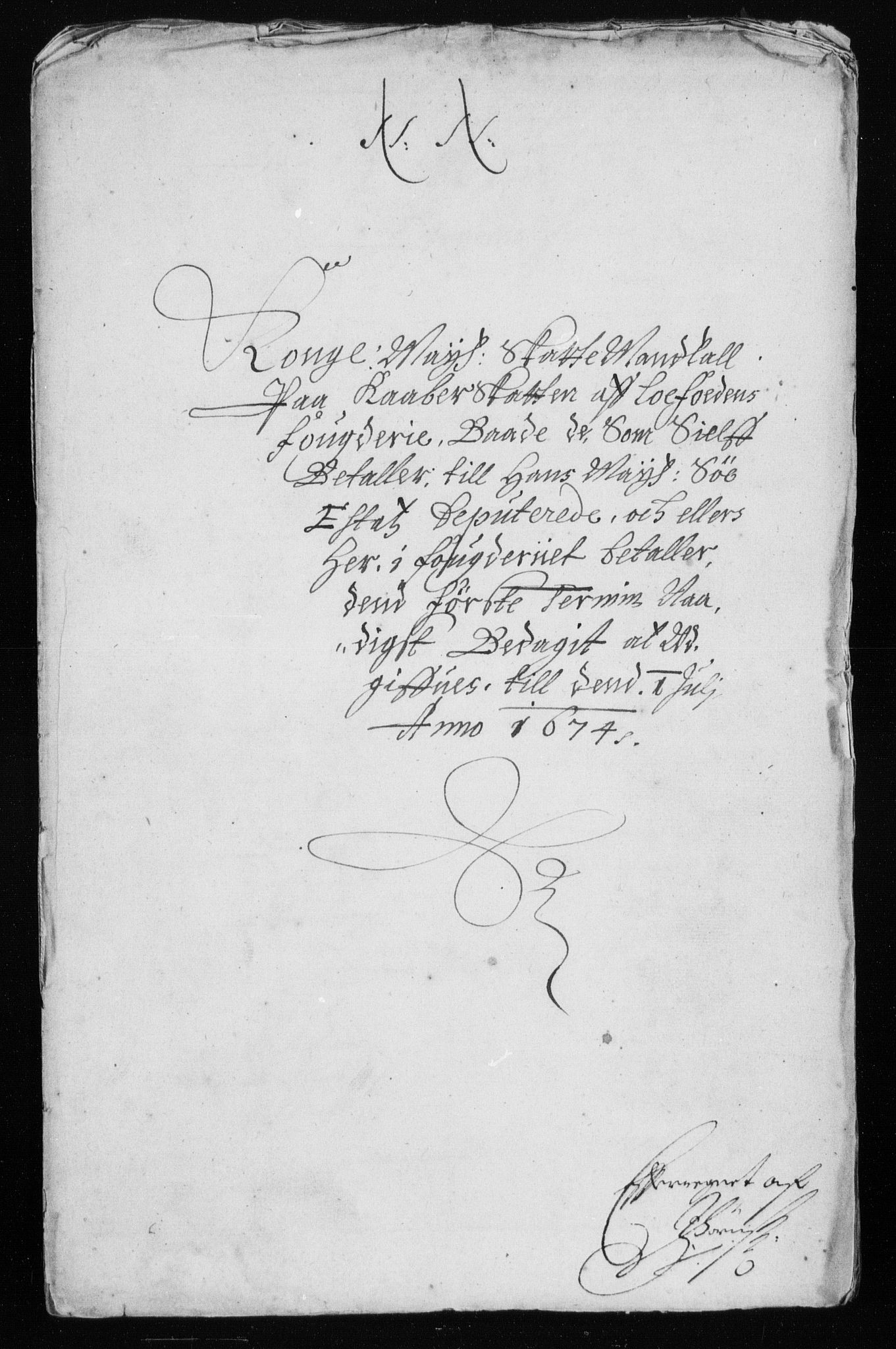 Rentekammeret inntil 1814, Reviderte regnskaper, Stiftamtstueregnskaper, Trondheim stiftamt og Nordland amt, RA/EA-6044/R/Rh/L0004: Nordland amt, 1674