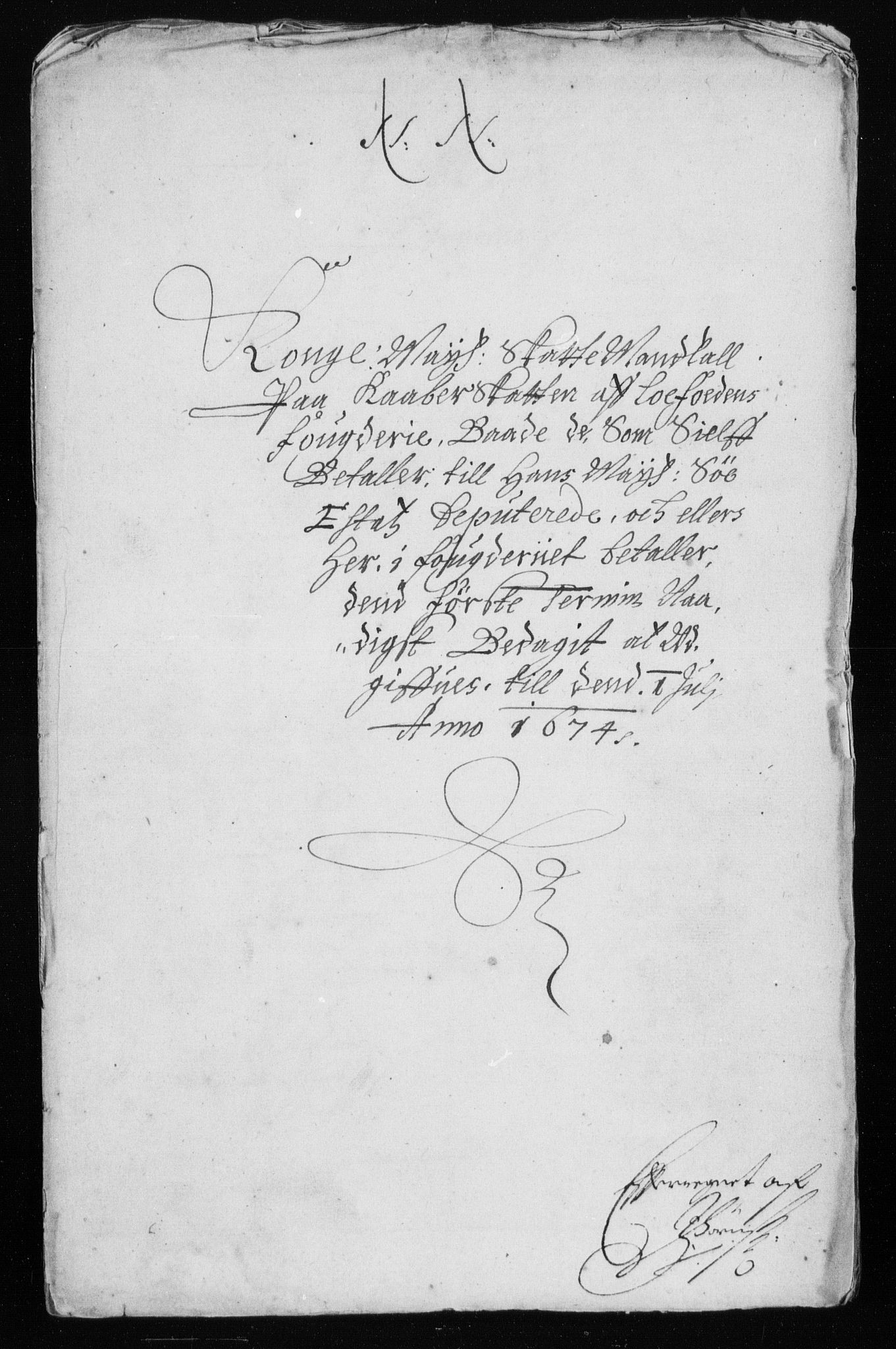 Rentekammeret inntil 1814, Reviderte regnskaper, Stiftamtstueregnskaper, Trondheim stiftamt og Nordland amt, AV/RA-EA-6044/R/Rh/L0004: Nordland amt, 1674