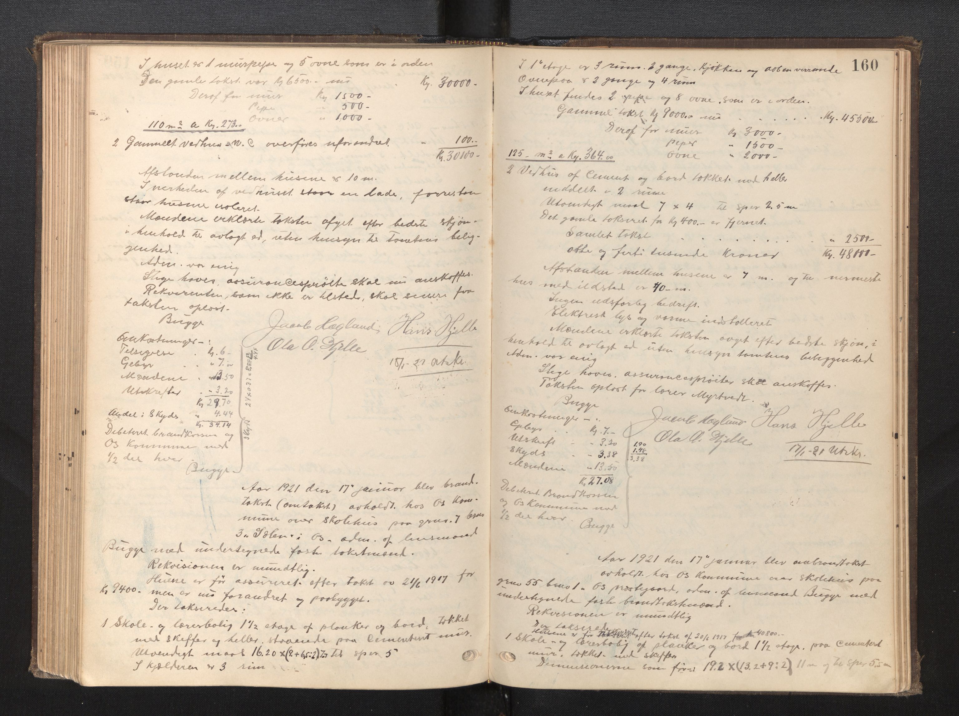 Lensmannen i Os, AV/SAB-A-34101/0012/L0003: Branntakstprotokoll, 1896-1927, p. 159b-160a