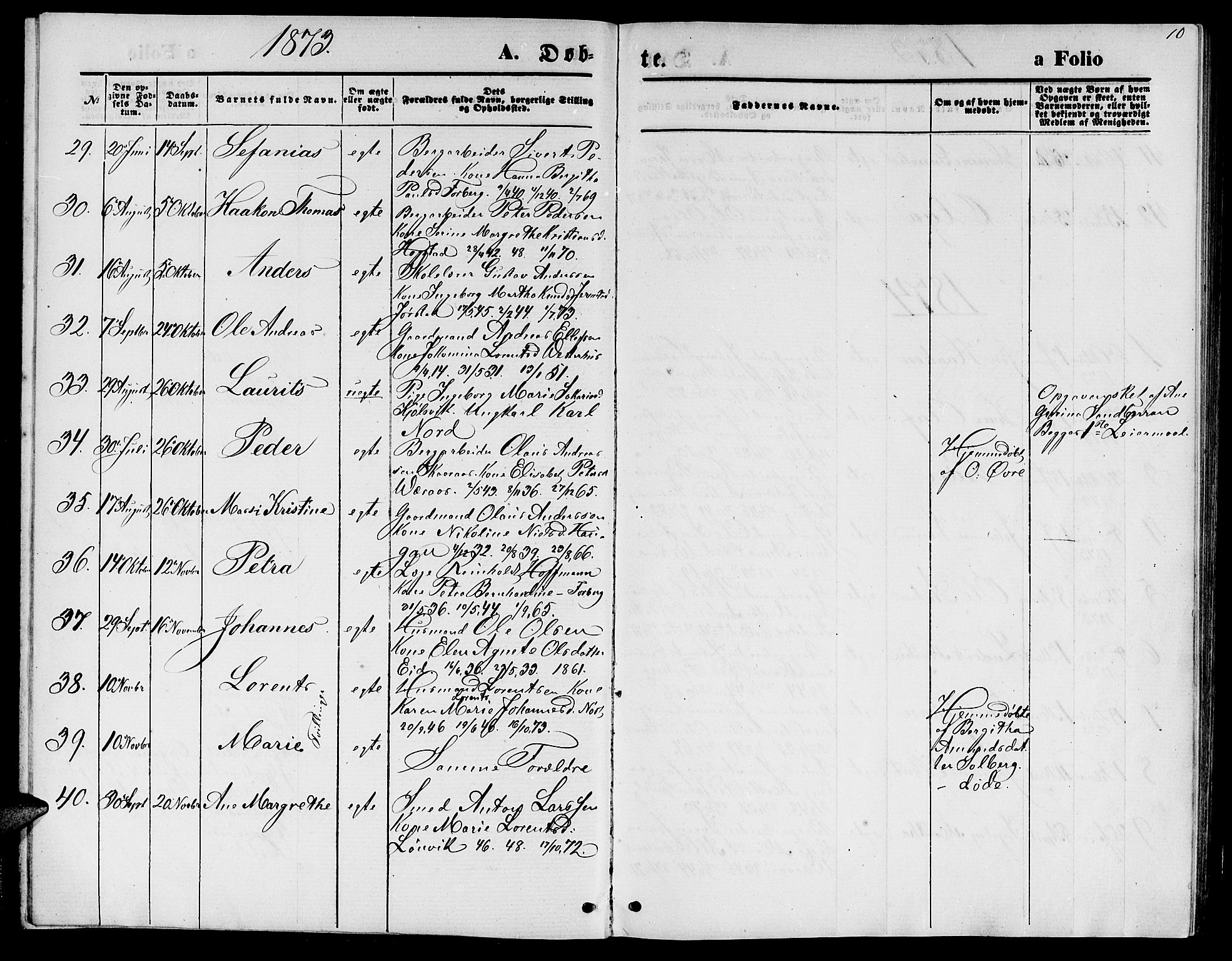 Ministerialprotokoller, klokkerbøker og fødselsregistre - Nord-Trøndelag, SAT/A-1458/722/L0225: Parish register (copy) no. 722C01, 1871-1888, p. 10