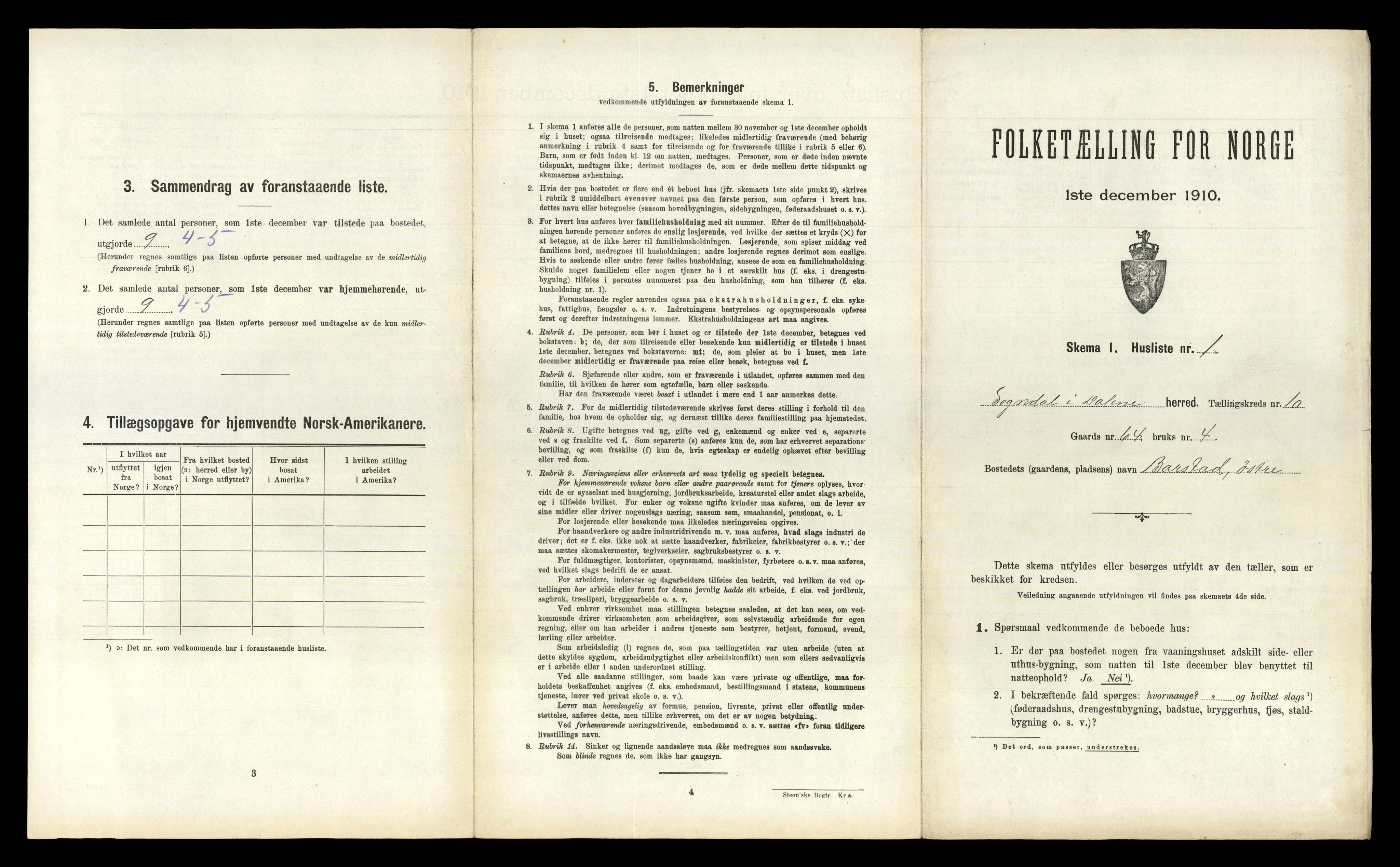 RA, 1910 census for Sokndal, 1910, p. 866