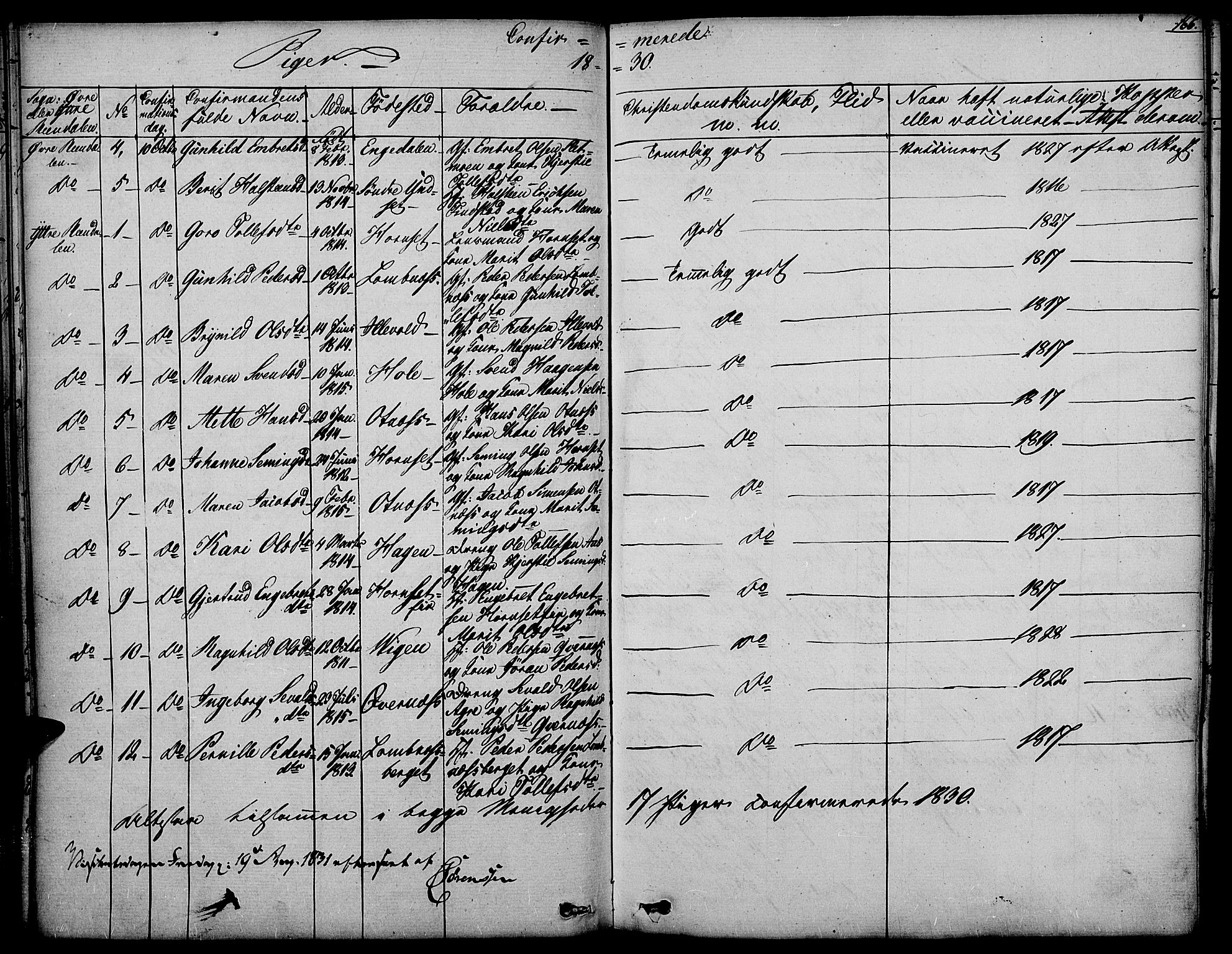 Rendalen prestekontor, SAH/PREST-054/H/Ha/Haa/L0004: Parish register (official) no. 4, 1829-1852, p. 166