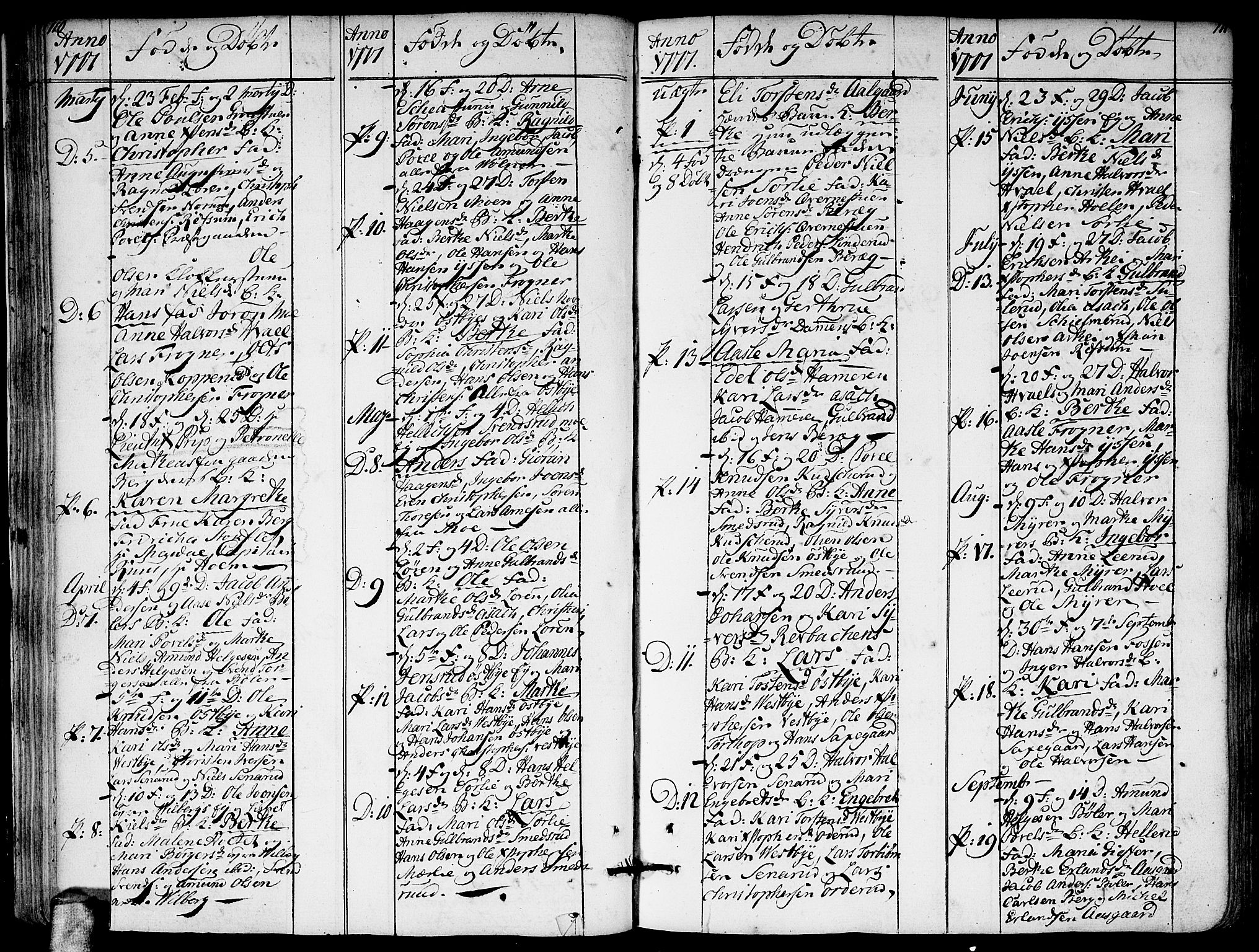 Sørum prestekontor Kirkebøker, AV/SAO-A-10303/F/Fa/L0002: Parish register (official) no. I 2, 1759-1814, p. 110-111