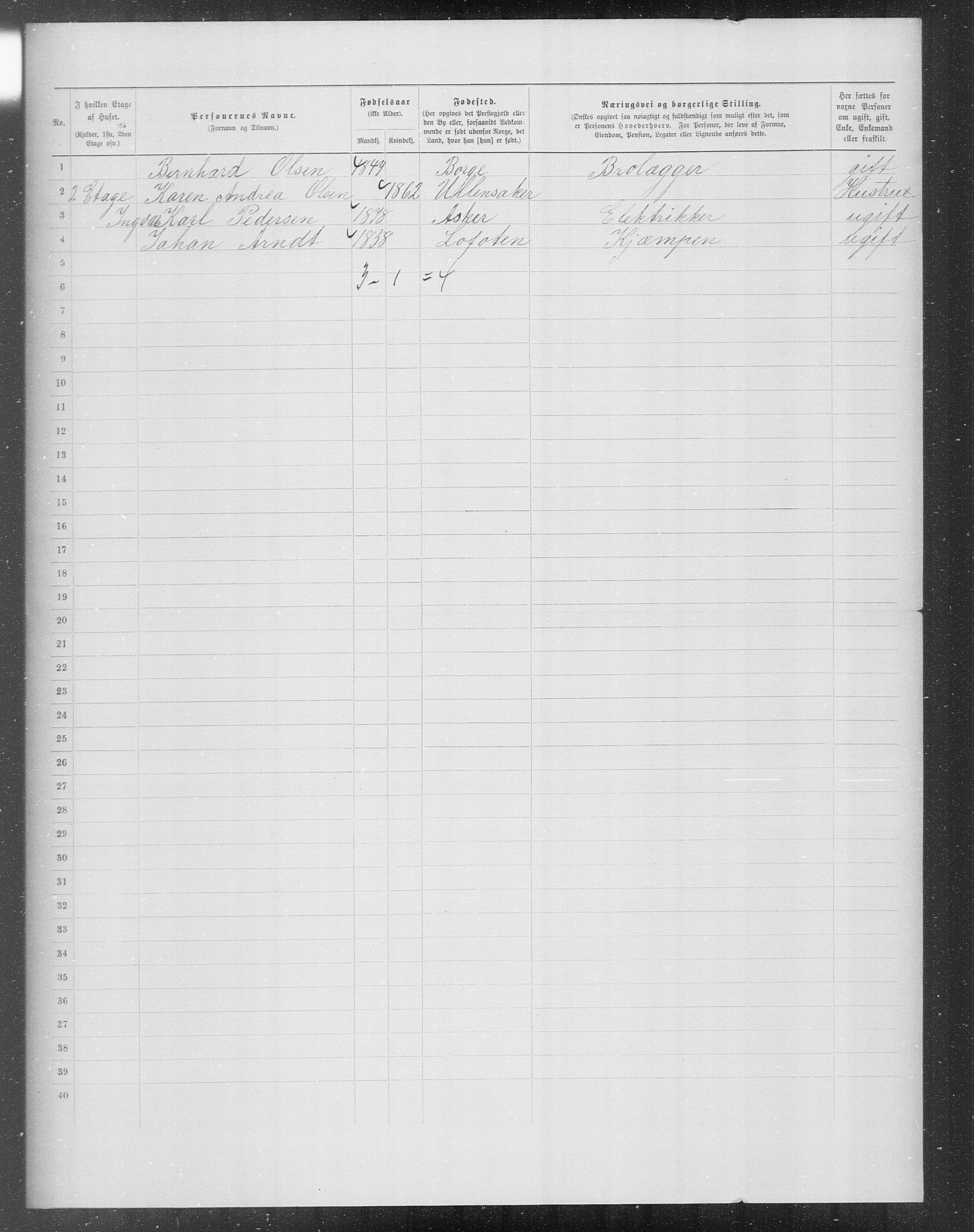 OBA, Municipal Census 1899 for Kristiania, 1899, p. 7541