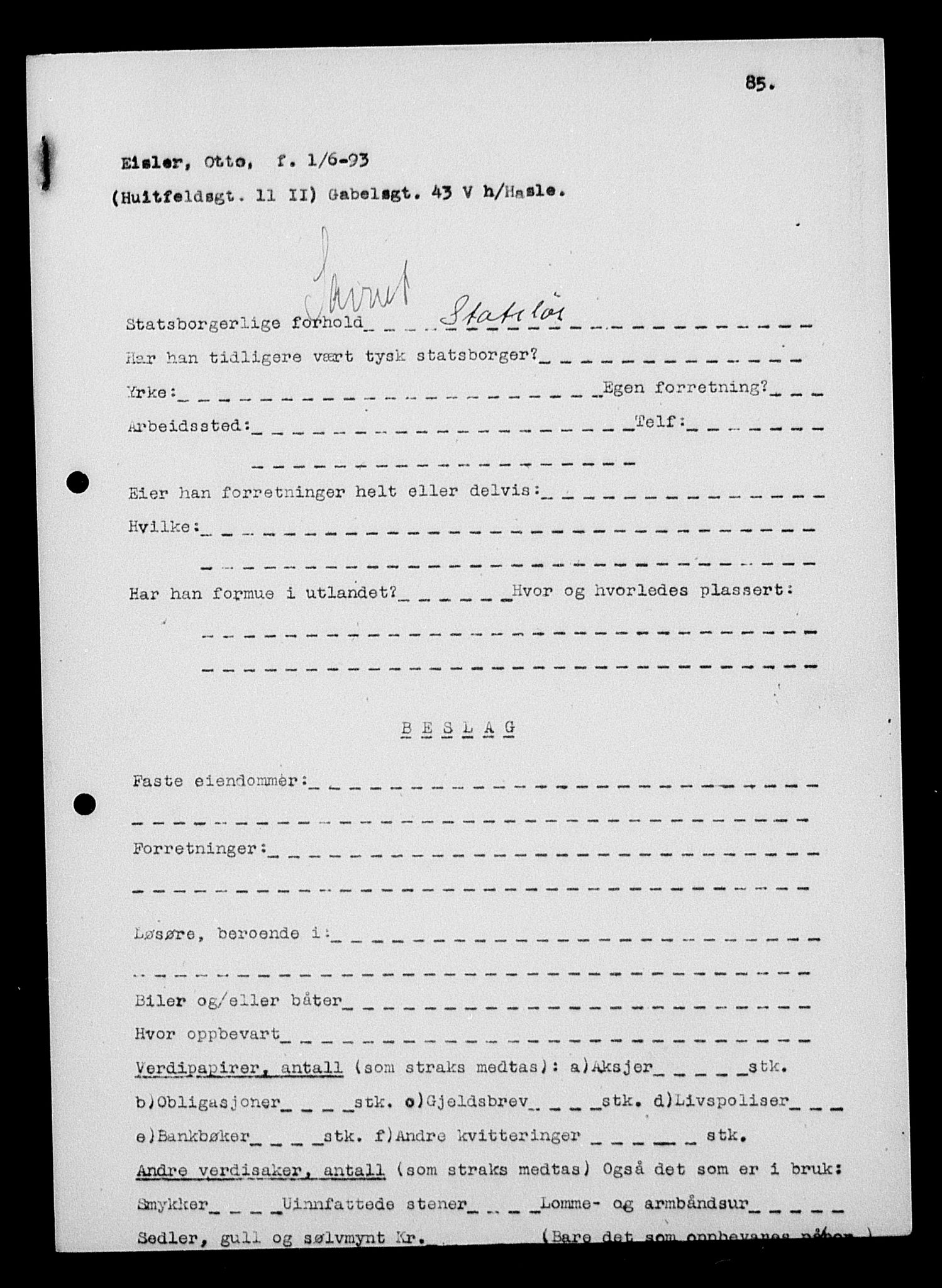 Justisdepartementet, Tilbakeføringskontoret for inndratte formuer, RA/S-1564/H/Hc/Hcc/L0933: --, 1945-1947, p. 179