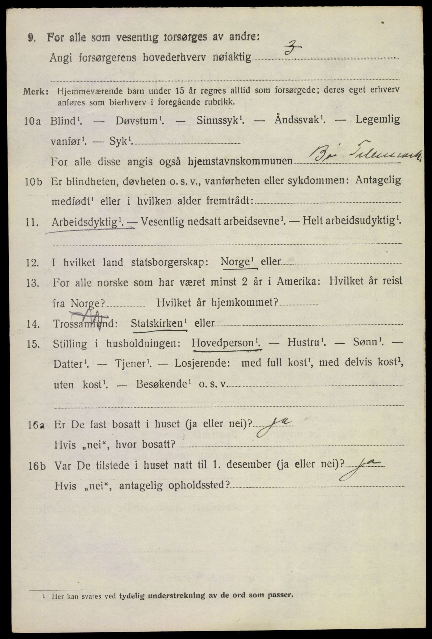 SAKO, 1920 census for Bø (Telemark), 1920, p. 5763