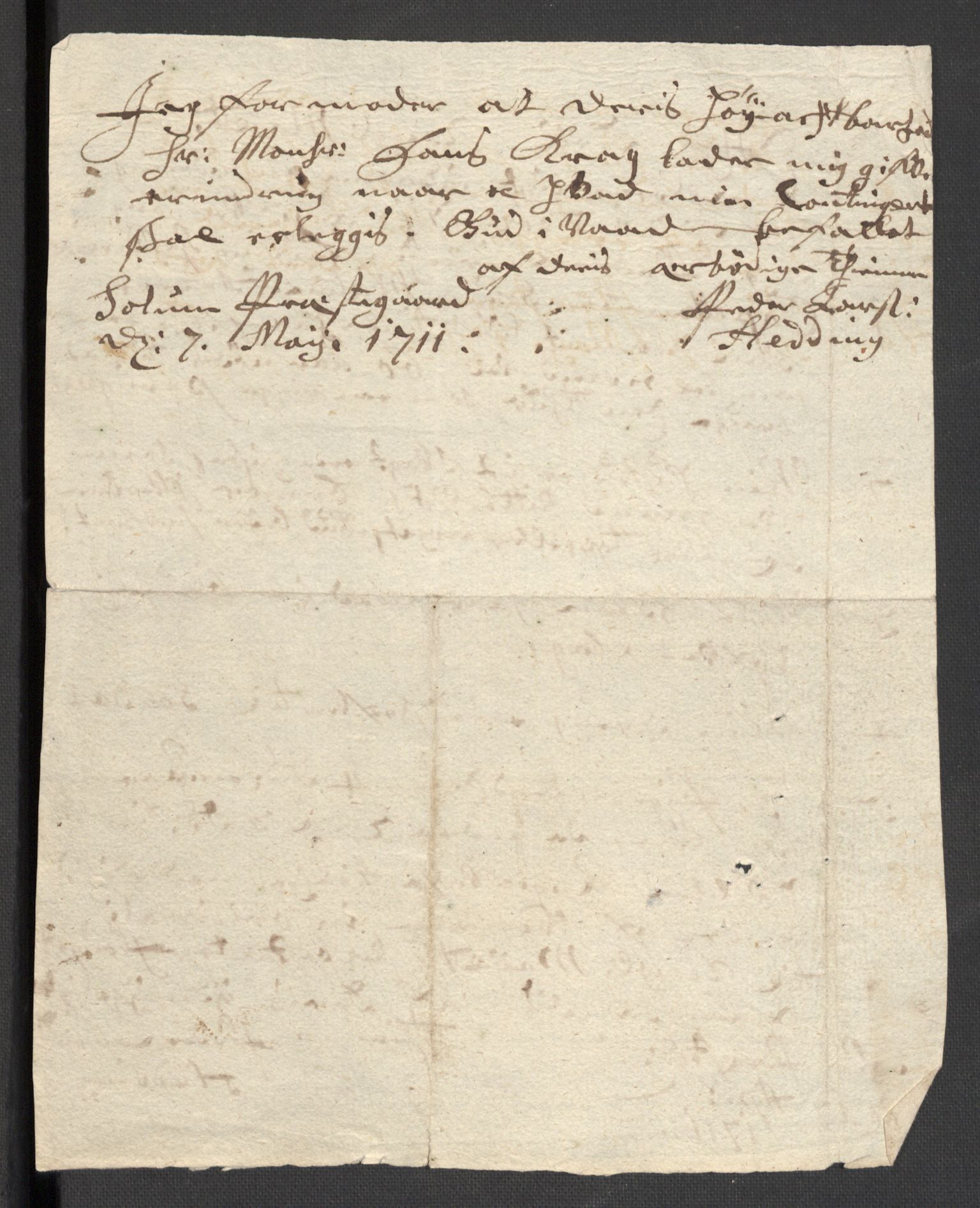 Rentekammeret inntil 1814, Reviderte regnskaper, Fogderegnskap, AV/RA-EA-4092/R36/L2121: Fogderegnskap Øvre og Nedre Telemark og Bamble, 1711, p. 98