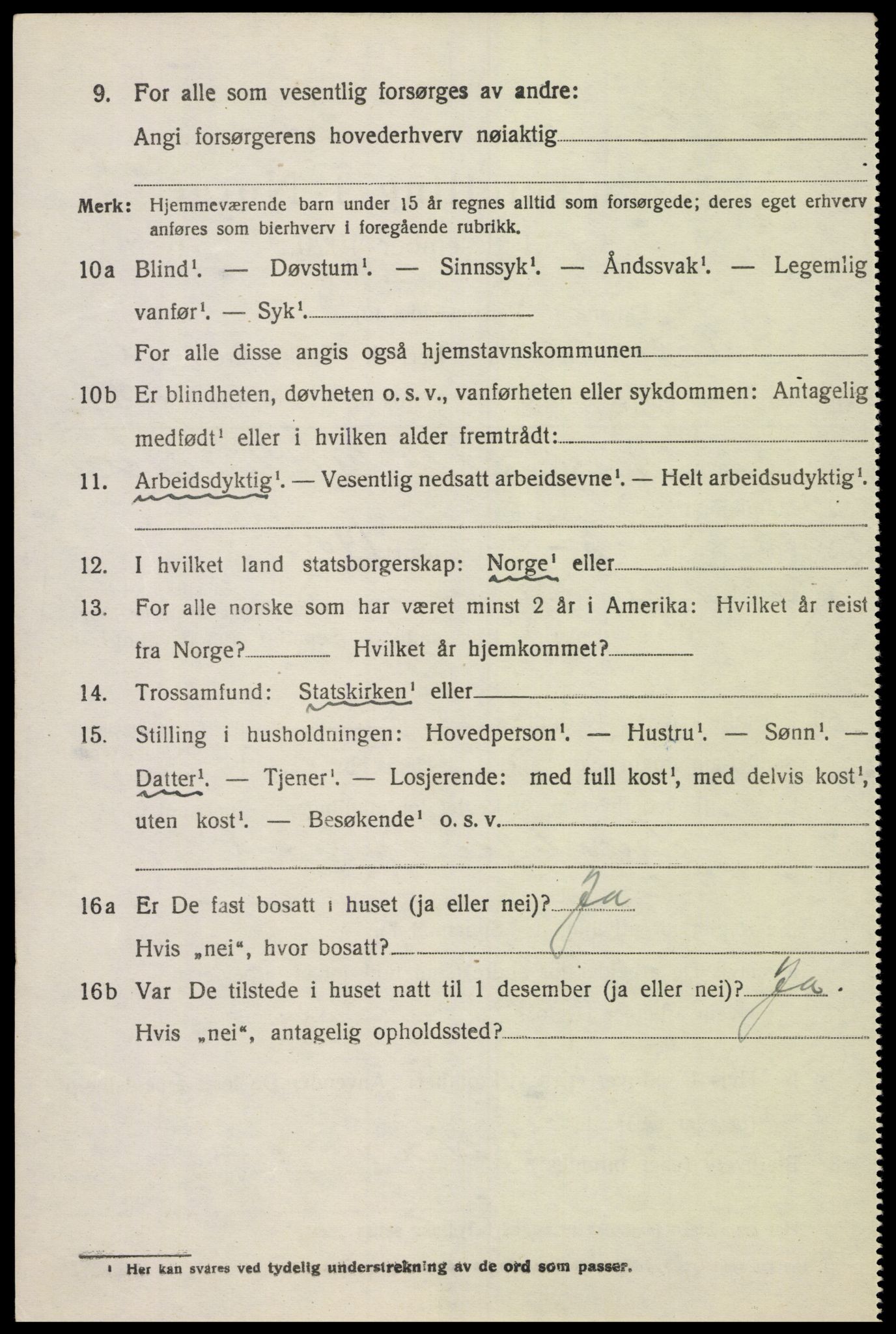 SAK, 1920 census for Grindheim, 1920, p. 606
