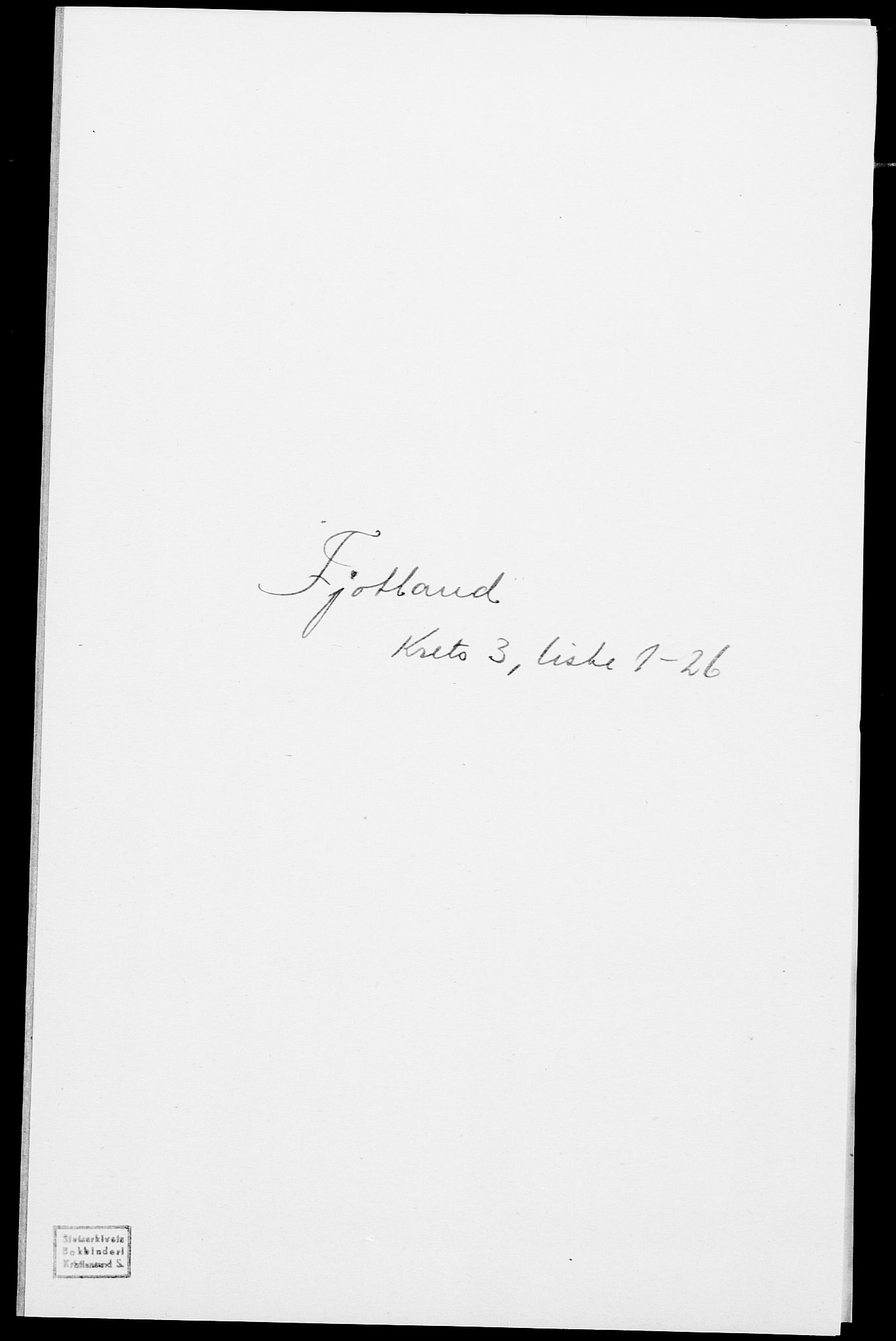 SAK, 1875 census for 1036P Fjotland, 1875, p. 160