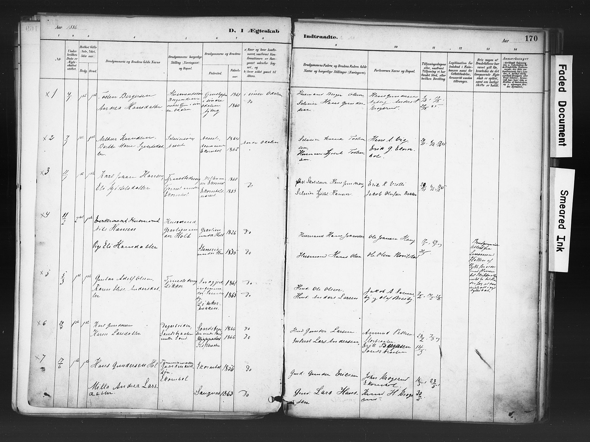 Nord-Odal prestekontor, AV/SAH-PREST-032/H/Ha/Haa/L0006: Parish register (official) no. 6, 1886-1901, p. 170