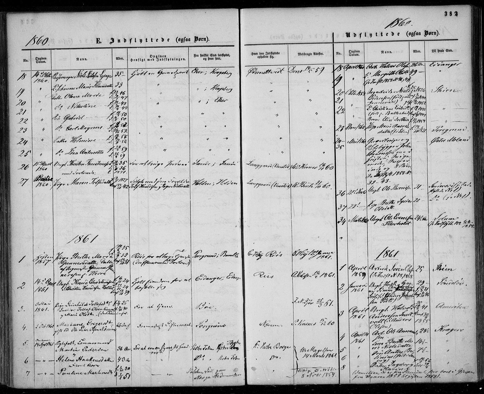 Gjerpen kirkebøker, SAKO/A-265/F/Fa/L0008b: Parish register (official) no. I 8B, 1857-1871, p. 382