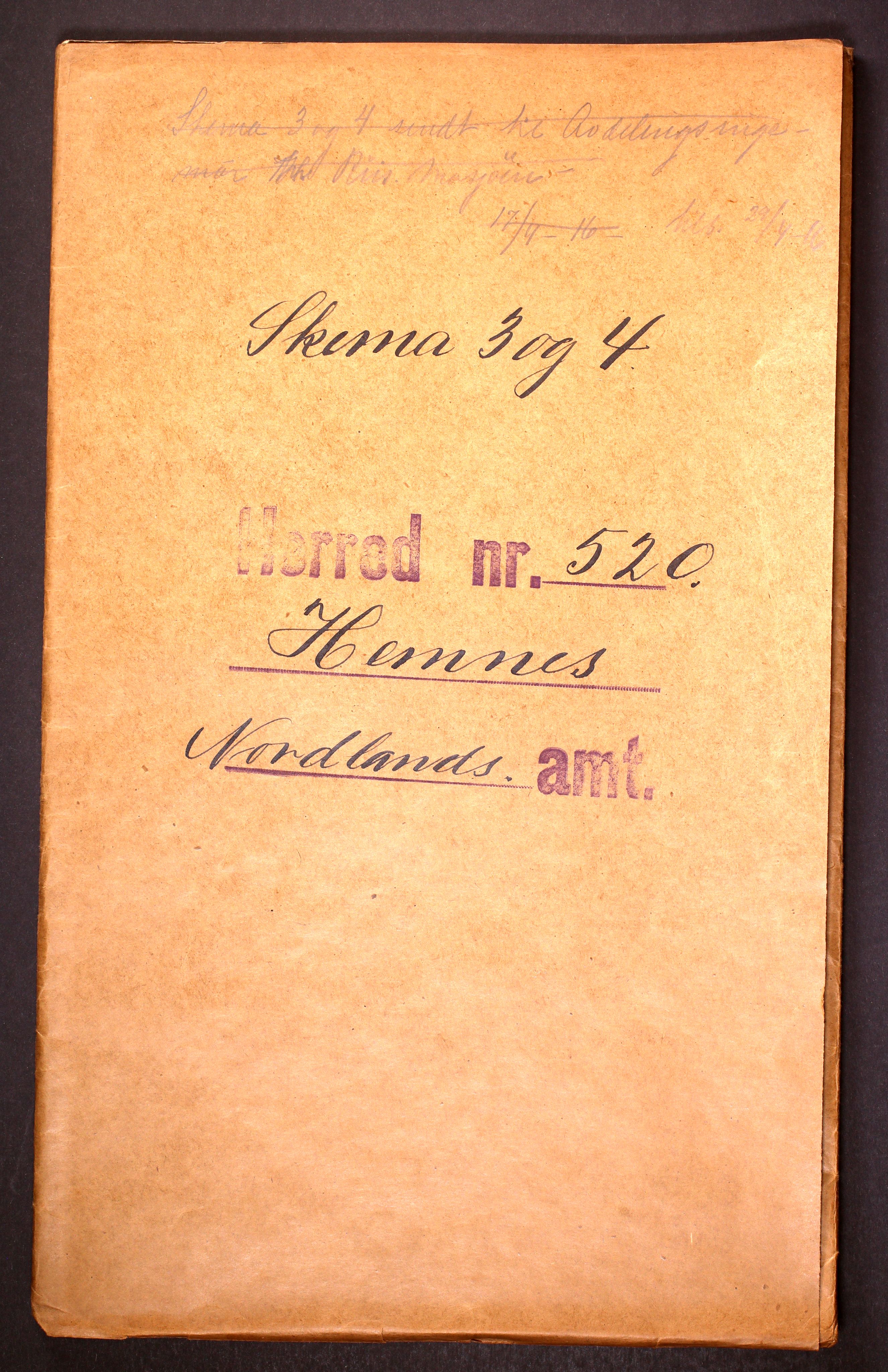 RA, 1910 census for Hemnes, 1910, p. 1