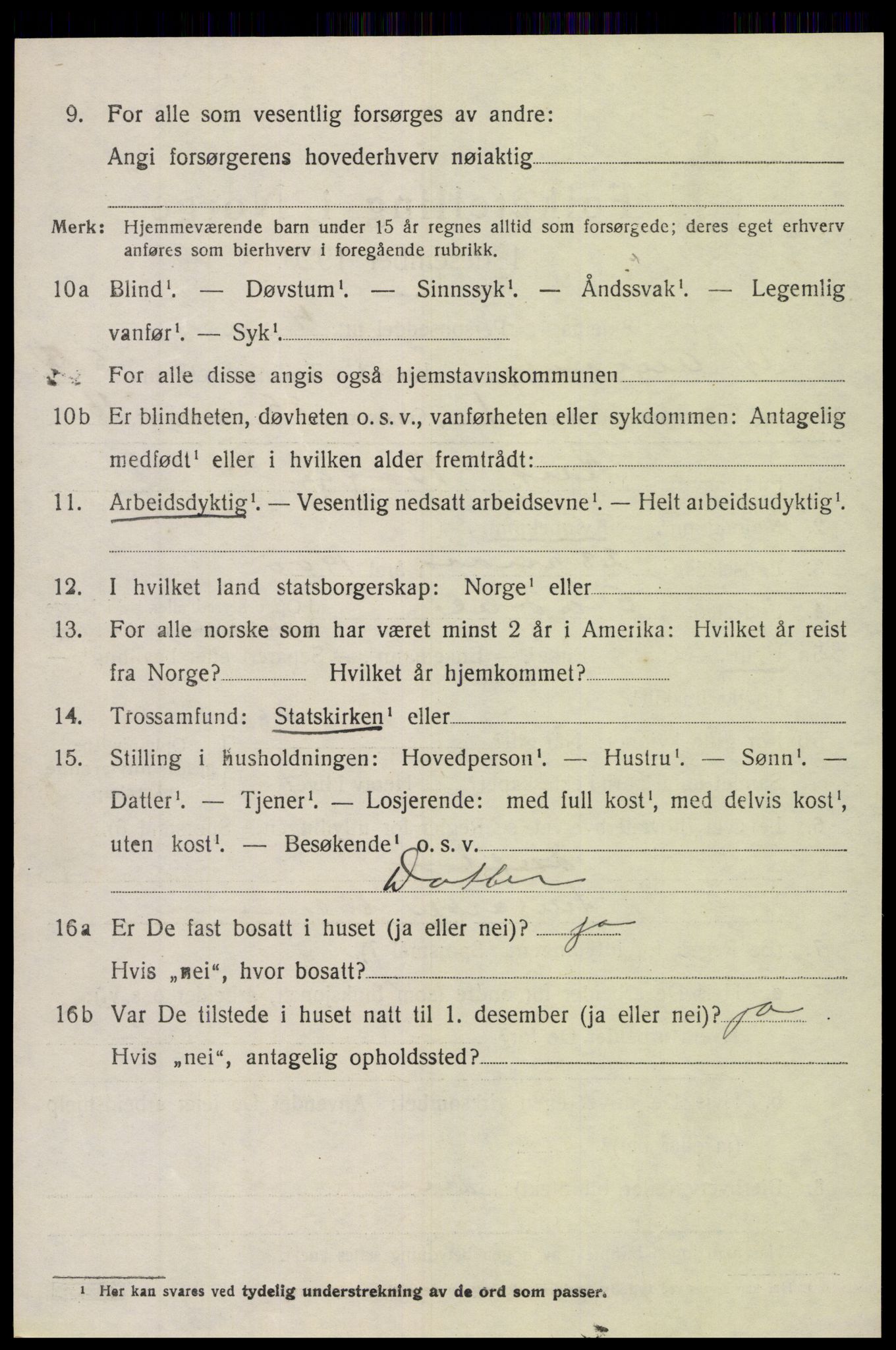 SAH, 1920 census for Nord-Aurdal, 1920, p. 4595