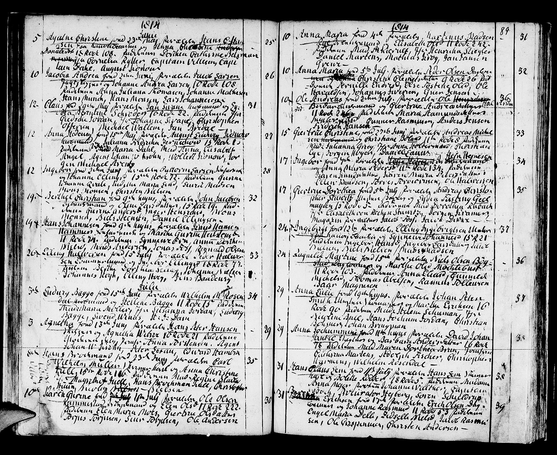 Domkirken sokneprestembete, AV/SAB-A-74801/H/Haa/L0005: Parish register (official) no. A 5, 1808-1820, p. 88-89