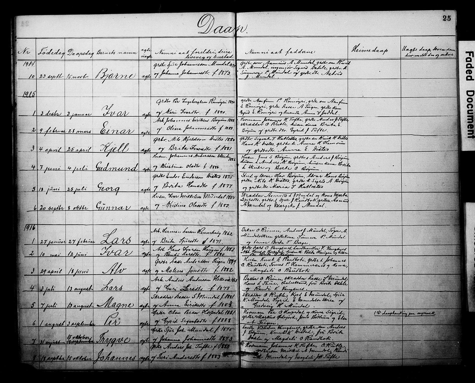 Balestrand sokneprestembete, AV/SAB-A-79601/H/Hab/Habb/L0001a: Parish register (copy) no. B 1a, 1880-1916, p. 25