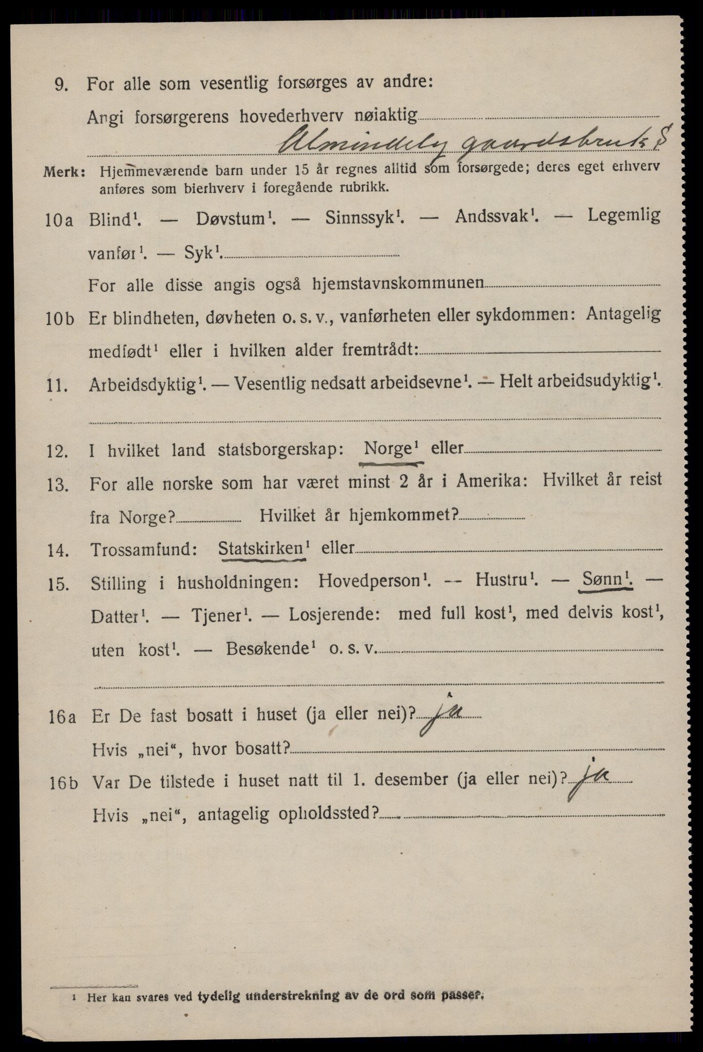 SAST, 1920 census for Høle, 1920, p. 1372